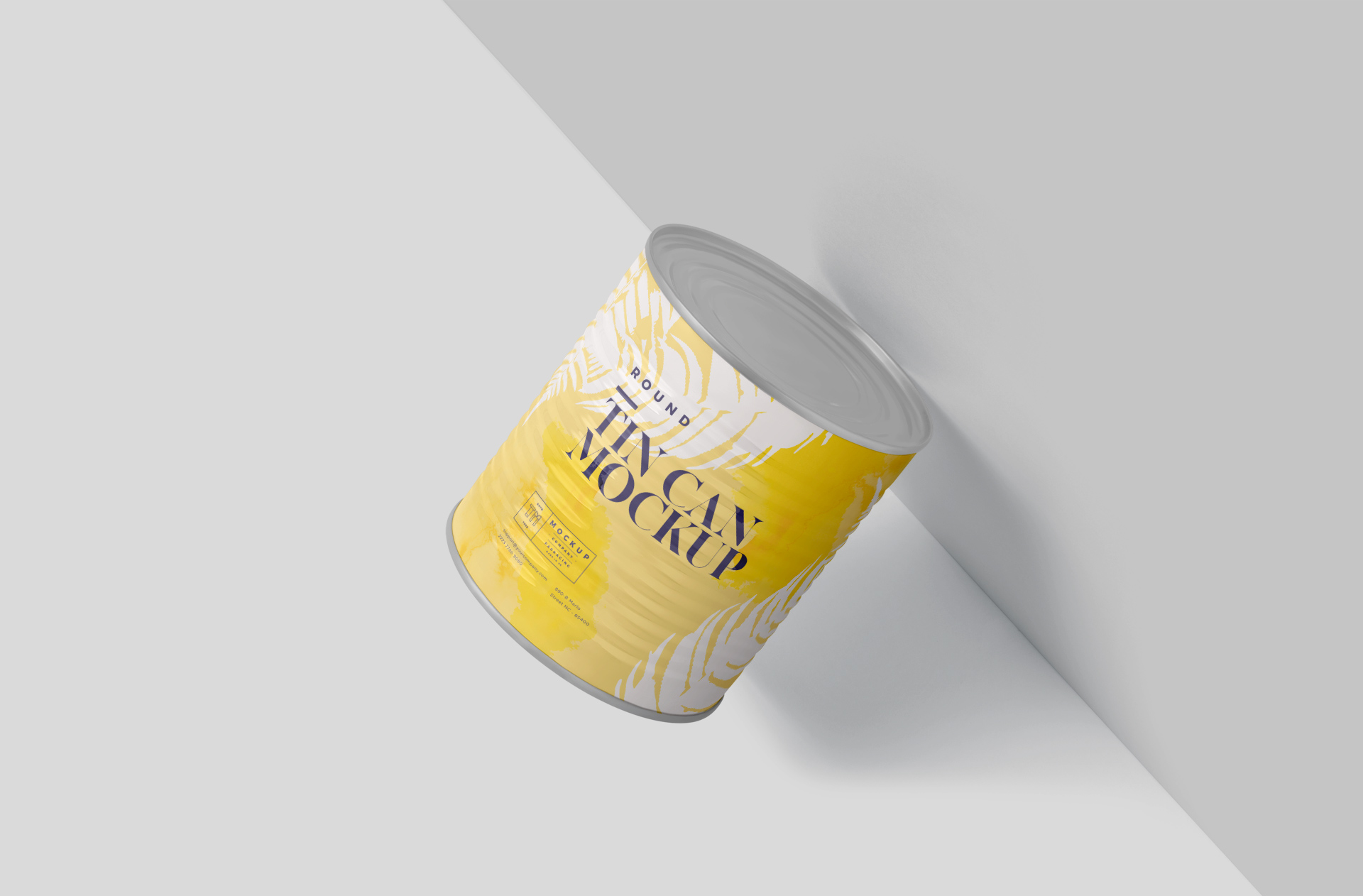 Customizable Round Tin Can Mockup for Branding