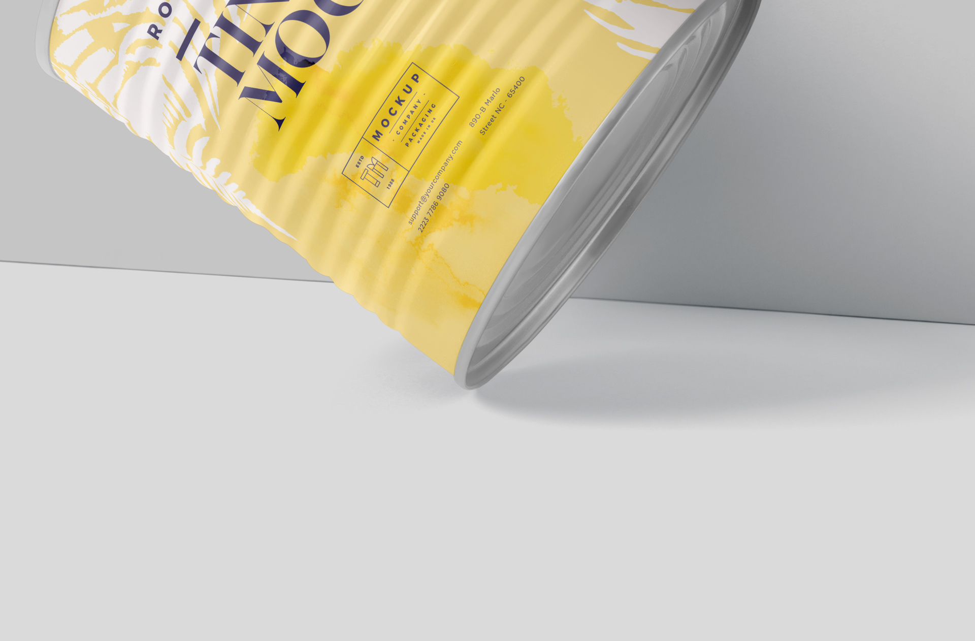 customizable canned food mockup