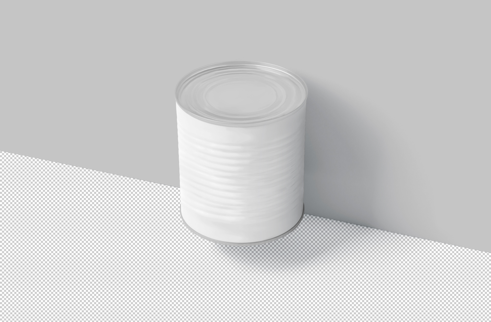 canned food packaging mock-up