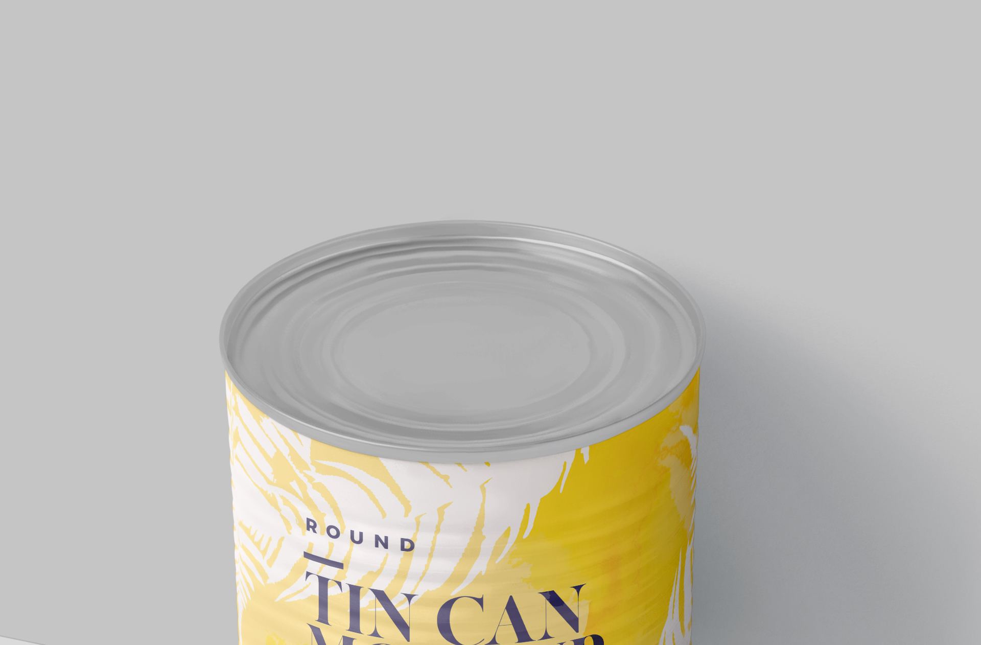 canned food packaging mock-up