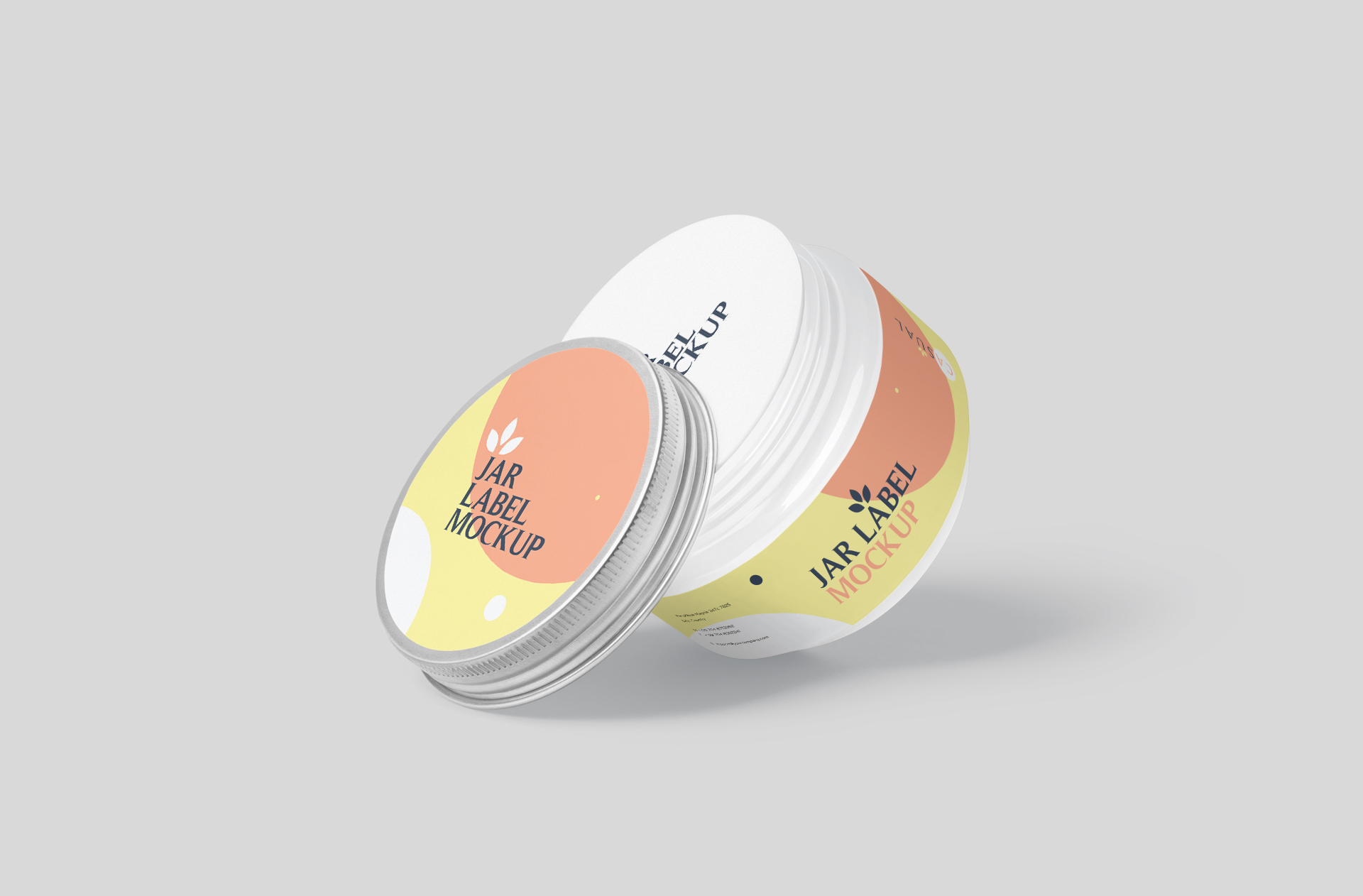 Realistic Jar Label Mockup Multiple Views