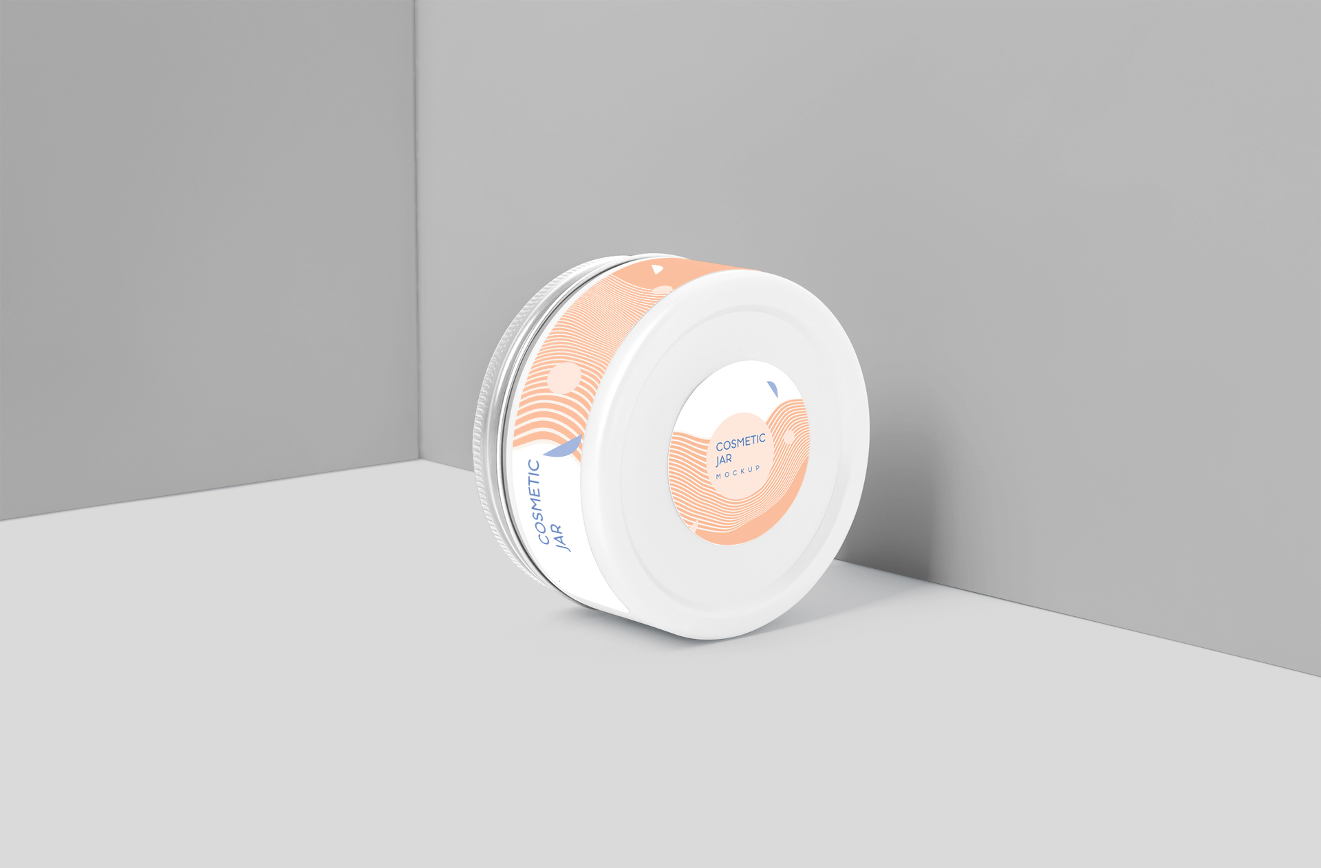 Premium Lotion Jar Mockup Realistic Branding