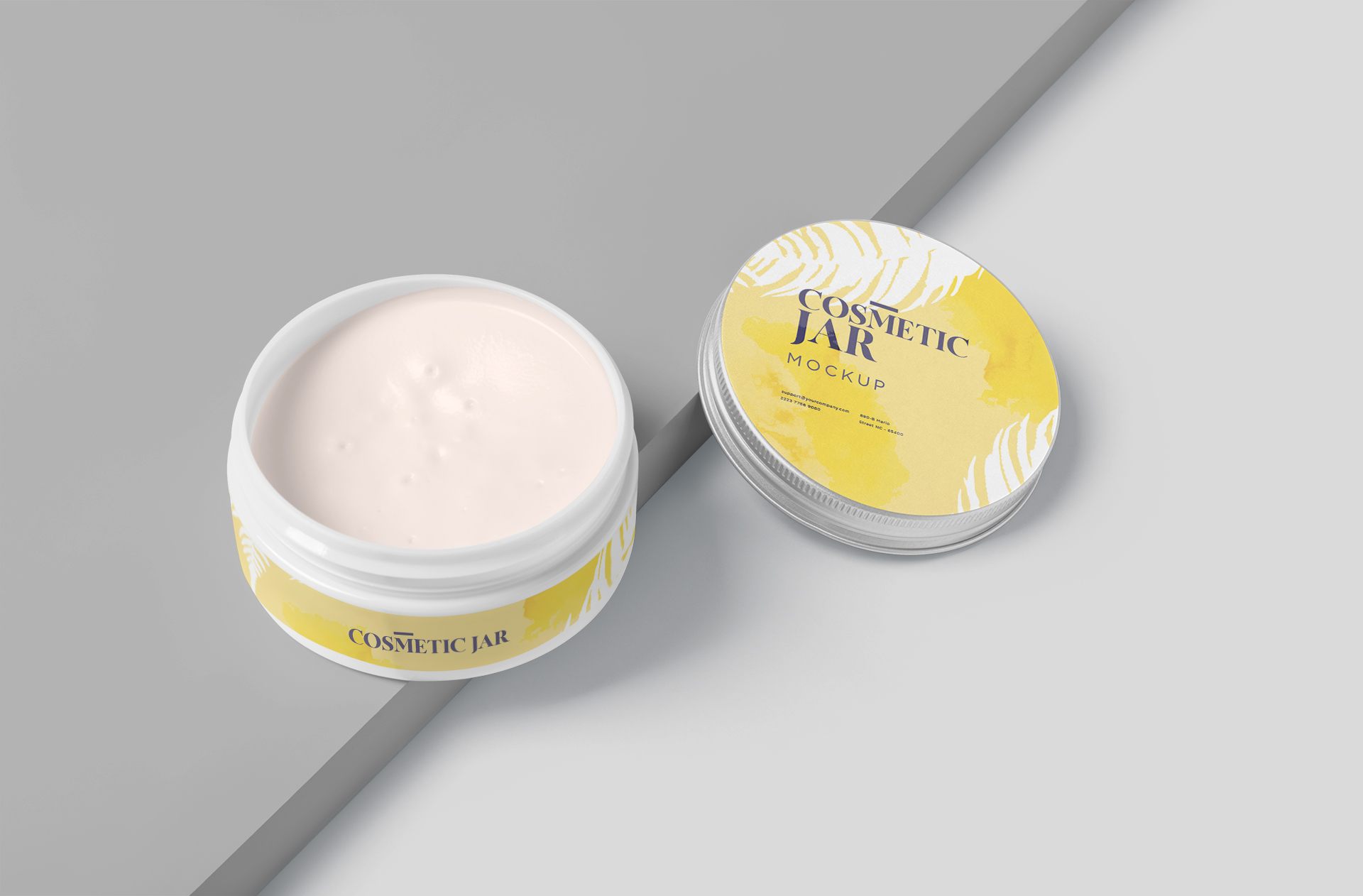 Elegant Cosmetic Jar Mockup High-Quality PSD