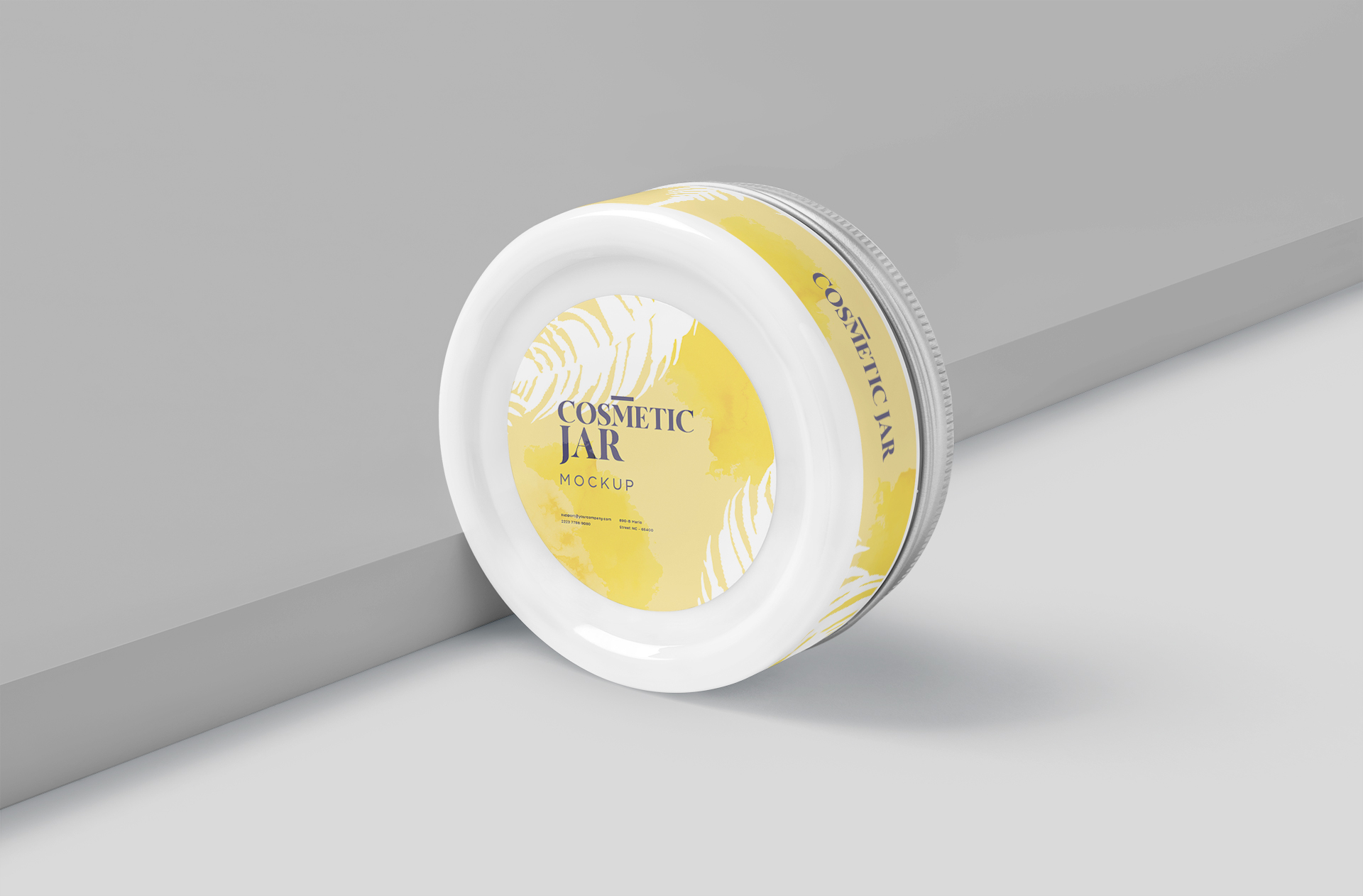 Minimalist Beauty Jar Mockup Realistic Branding