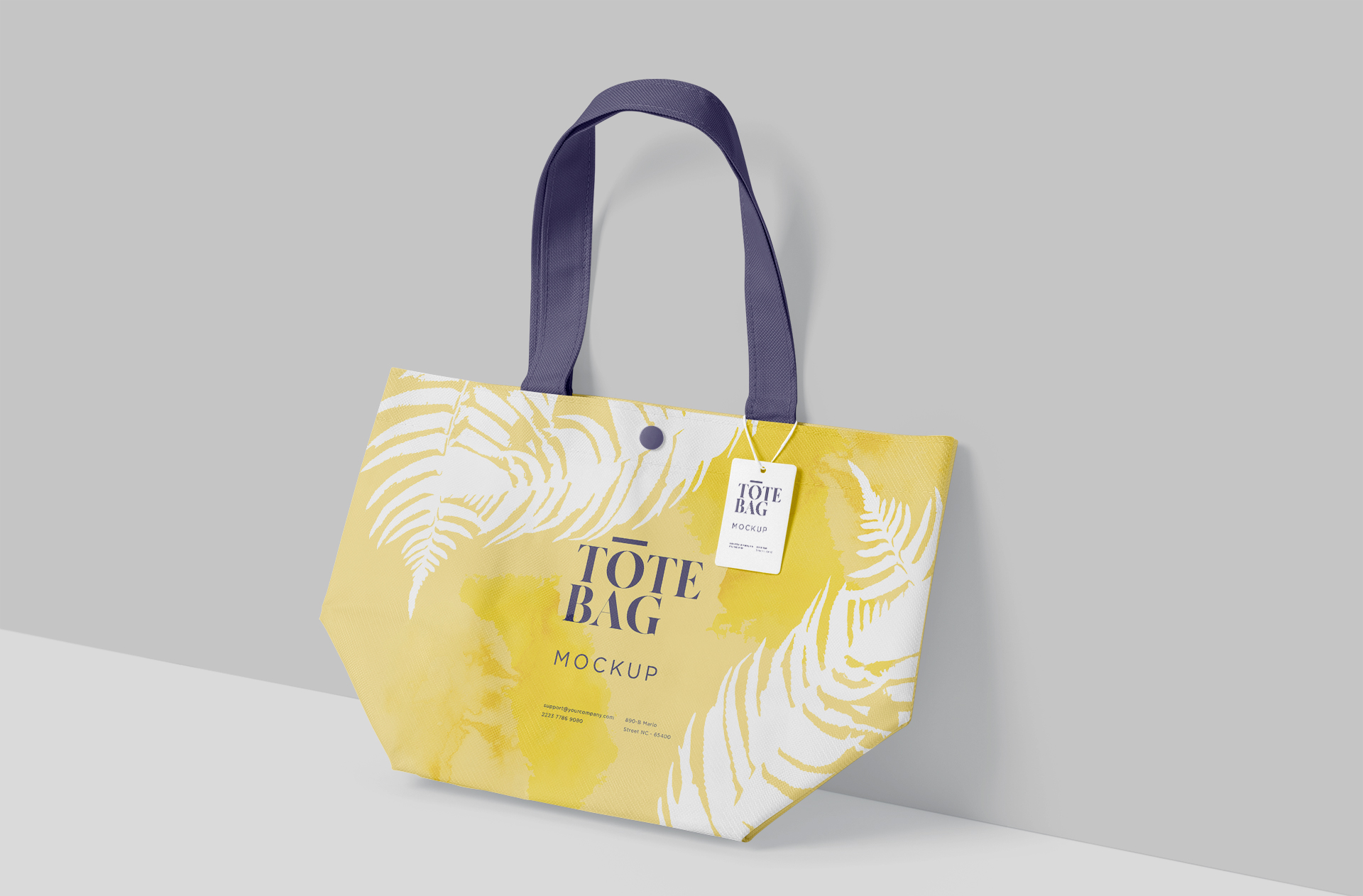 Customizable Fabric Tote Bag Mockup High-Res