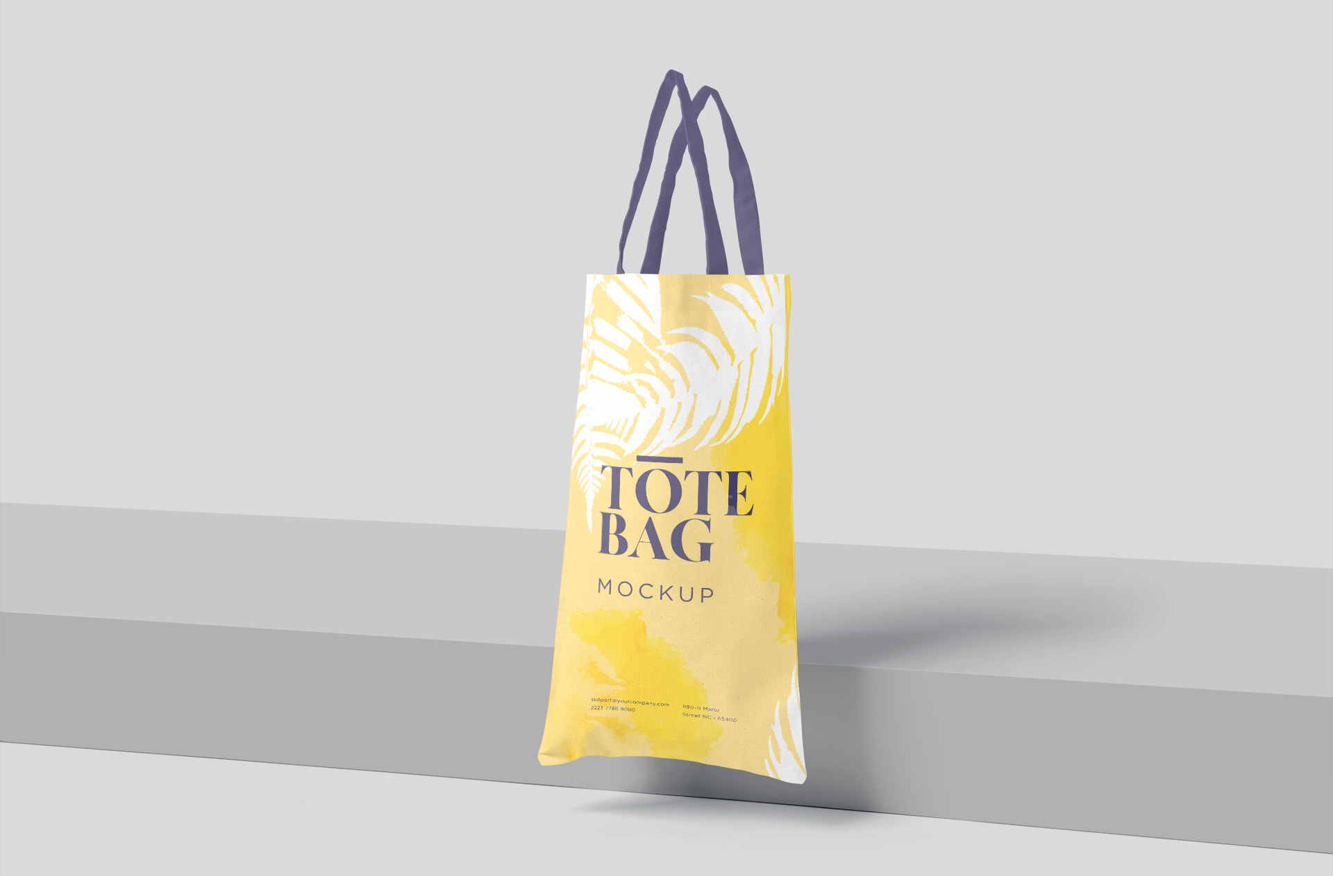 Hanging Tote Bag Mock-up with Realistic Fabric