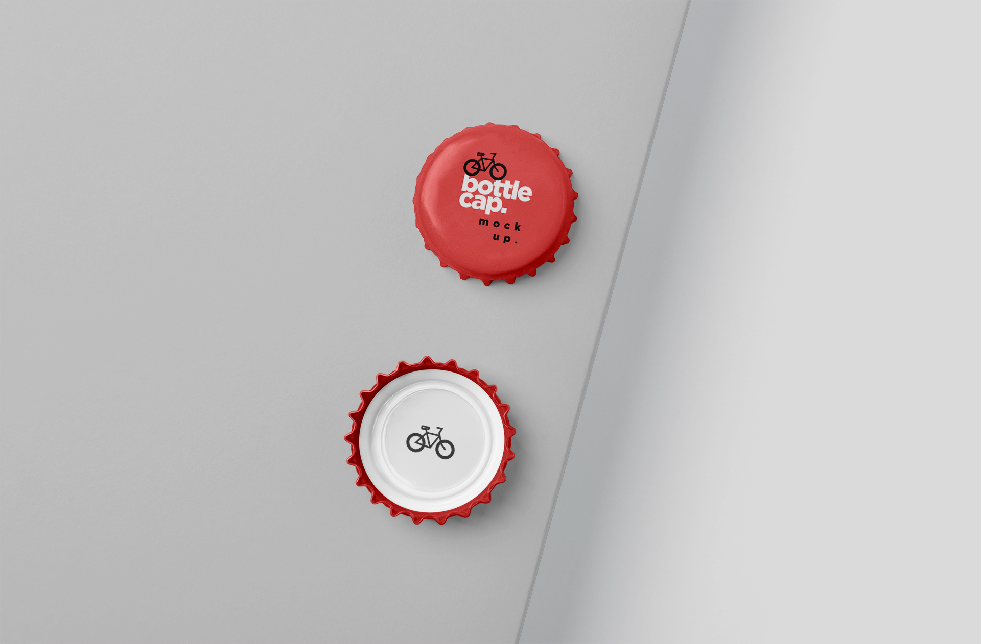 Metallic Bottle Cap Mock-up with Customizable Design