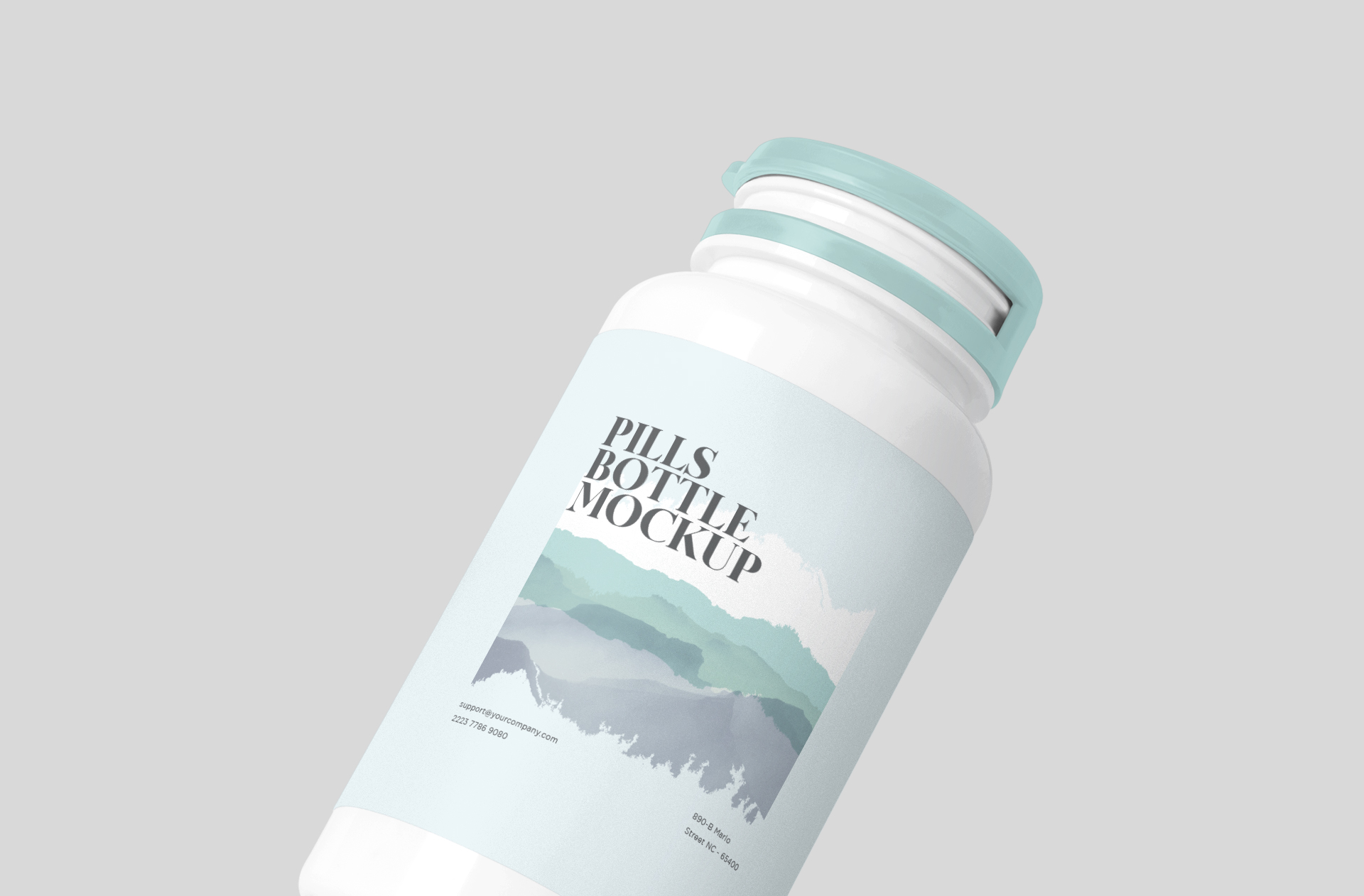 editable bottle label mockup