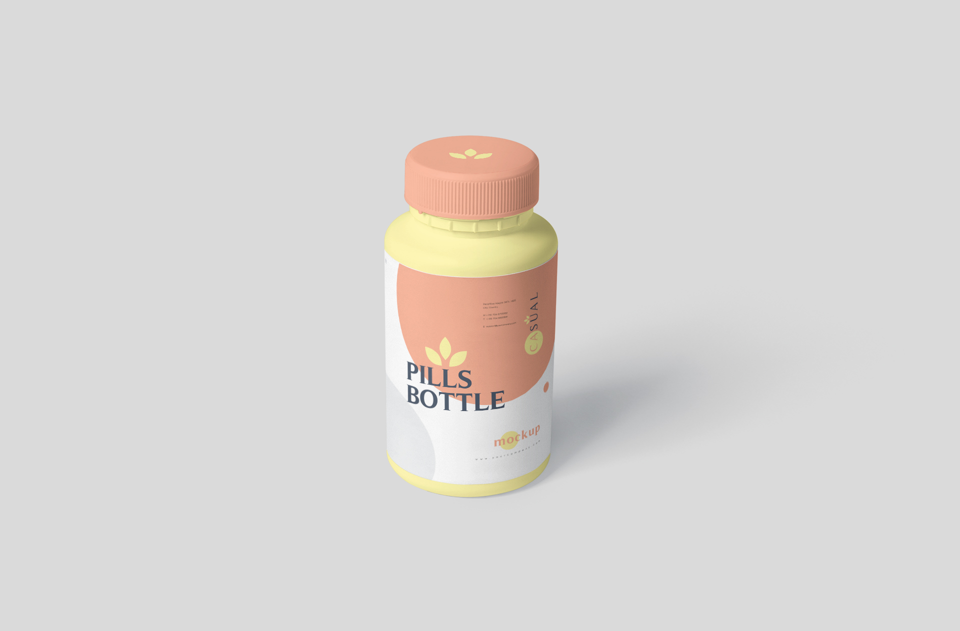 Realistic Pills Bottle Mockup for Supplements & Medicine