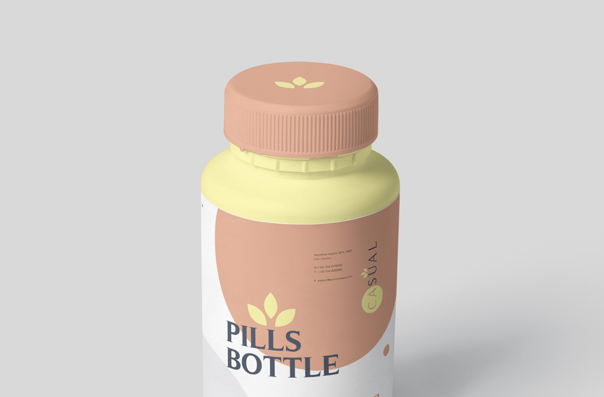editable bottle label mockup