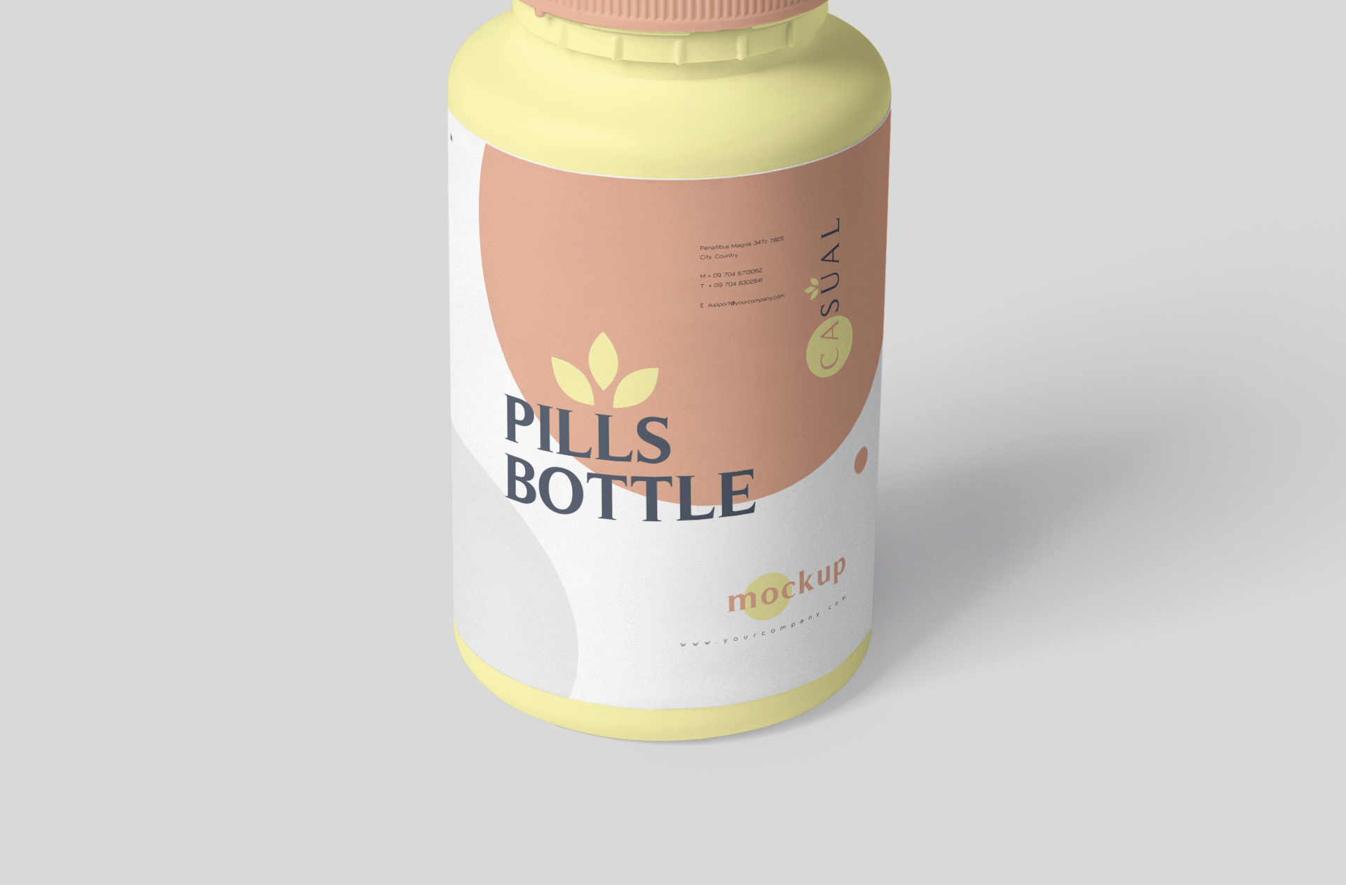 editable bottle label mockup