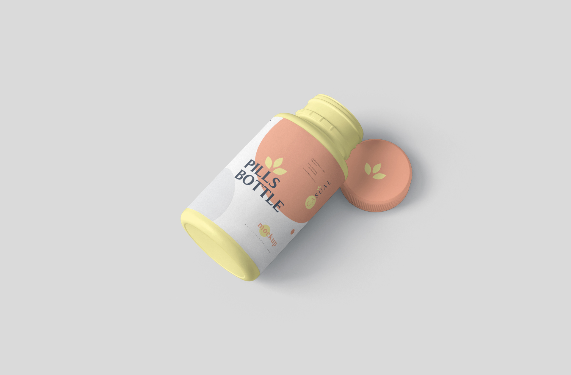High-Resolution Vitamin Bottle Mockup with Editable Label