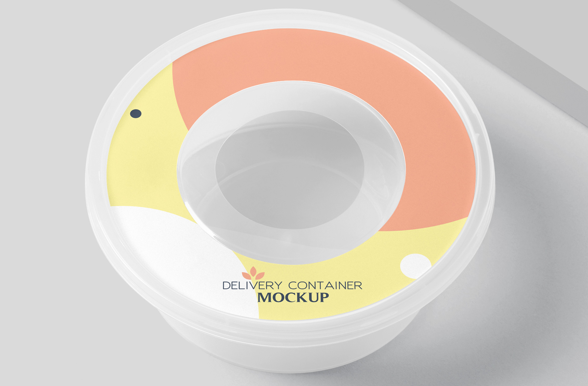 floating plastic container mock-up