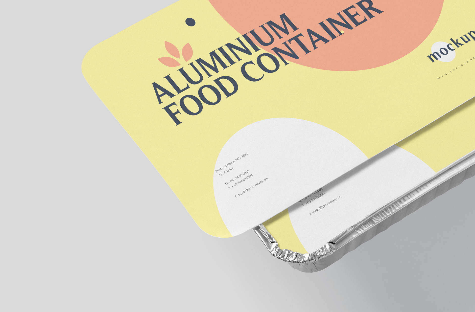 floating food packaging mockup