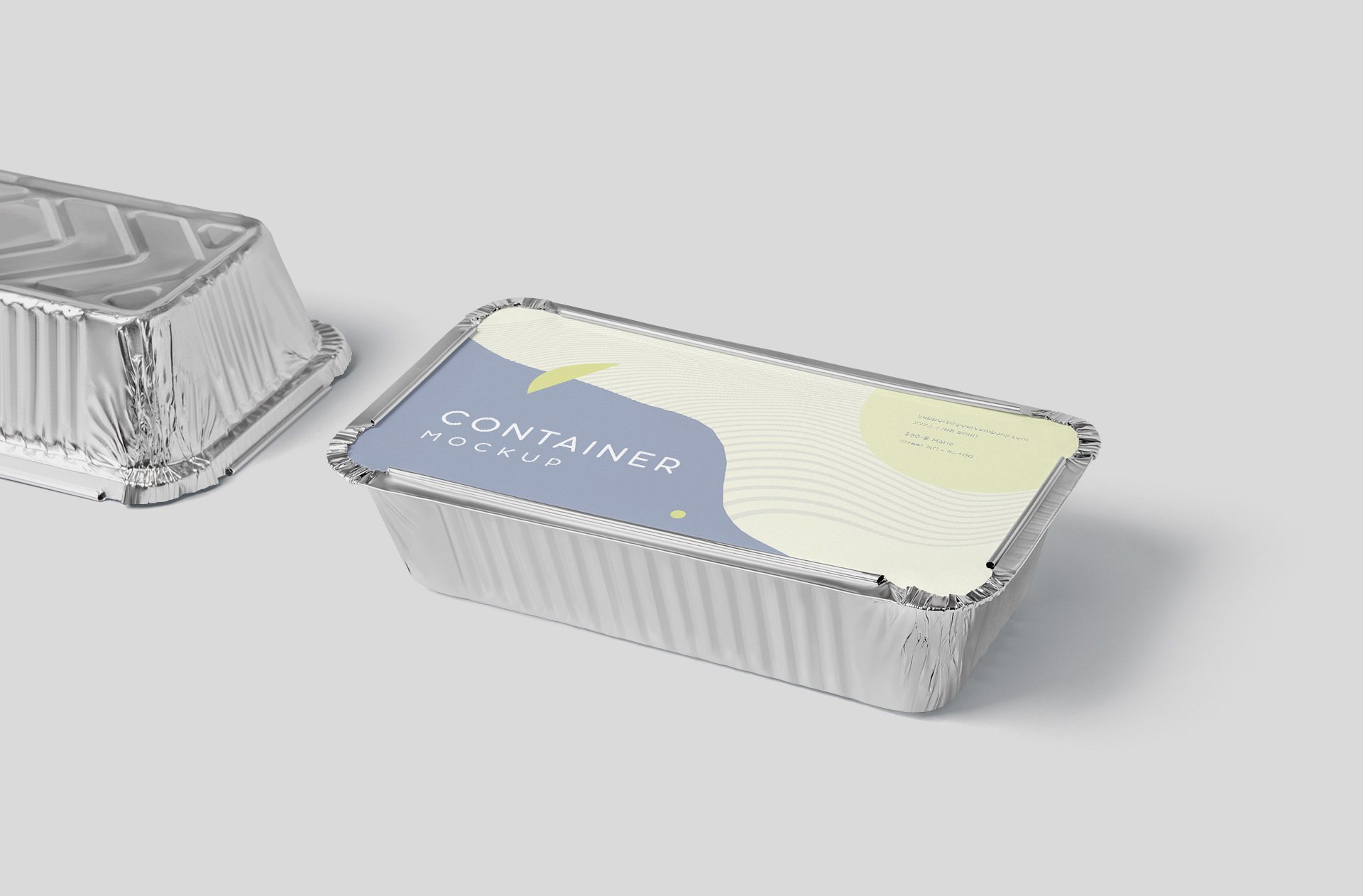 High-Resolution Foil Meal Prep Tray Mockup