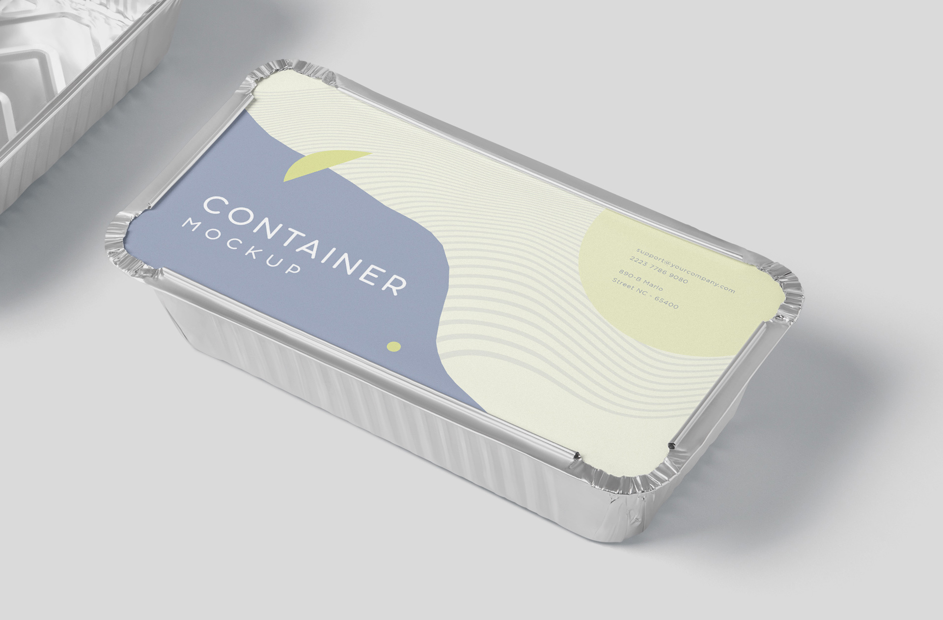 floating food packaging mockup