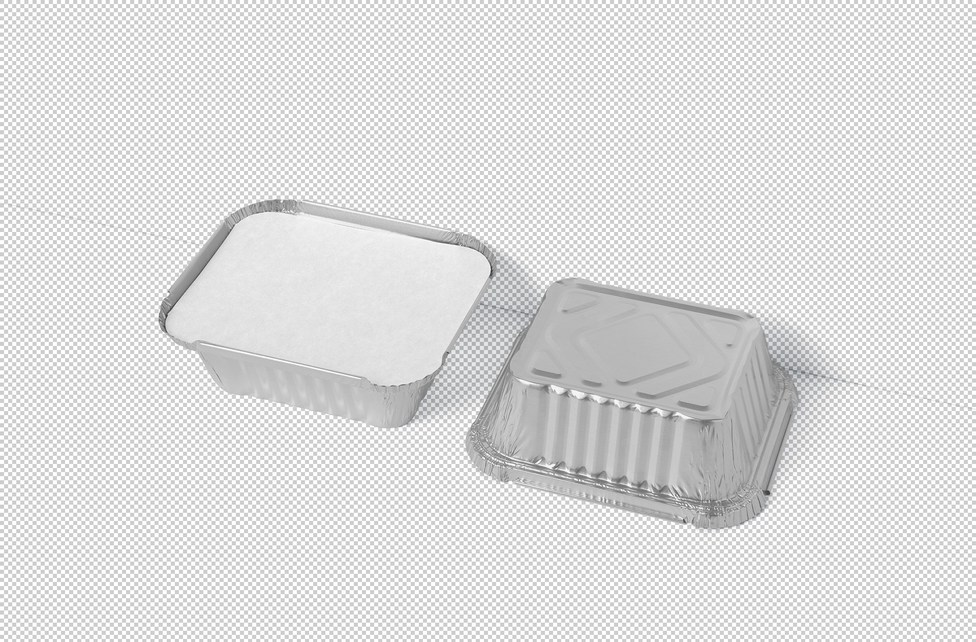 aluminum foil food container mockup