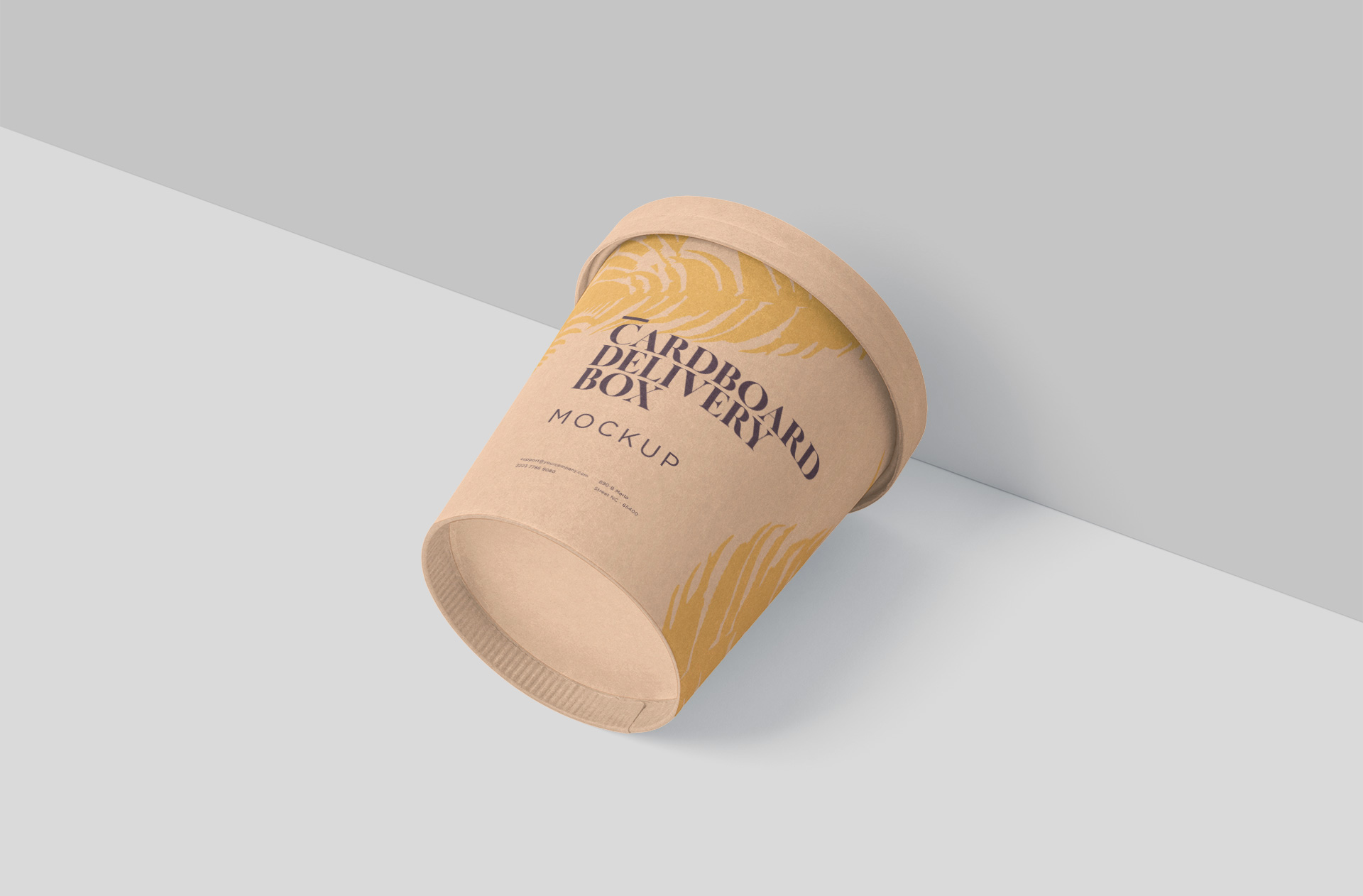 Eco-Friendly Cardboard Container Mockup – Versatile Display