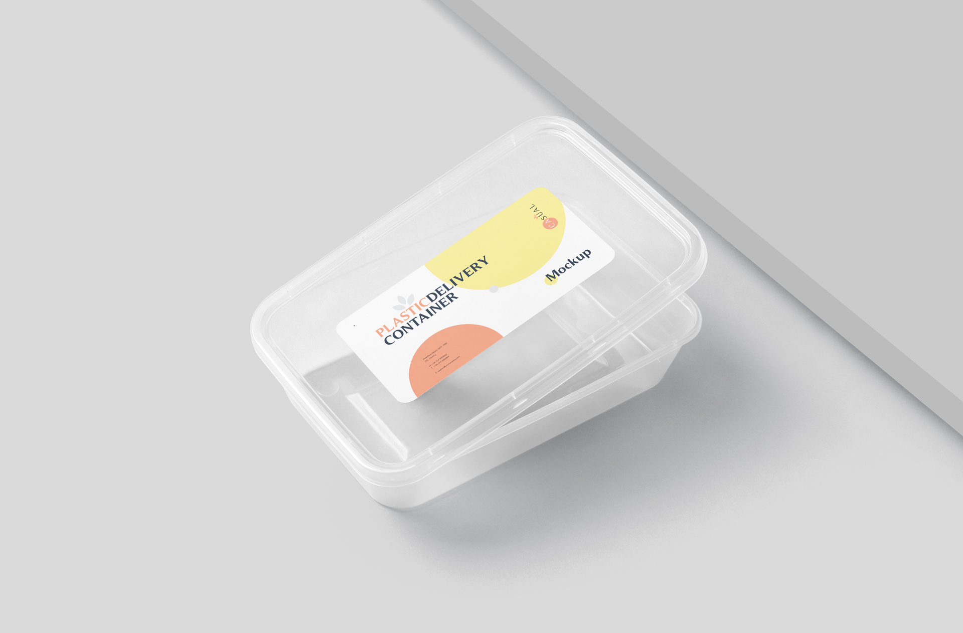Plastic Food Delivery Container Mockup – High-Quality PSD