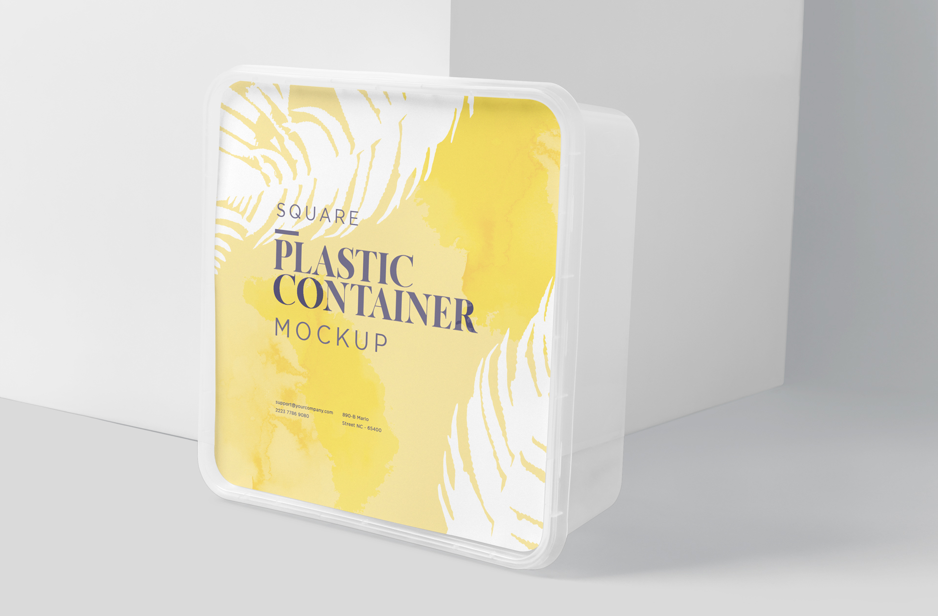 Stacked Square Plastic Food Container Mockup – Realistic