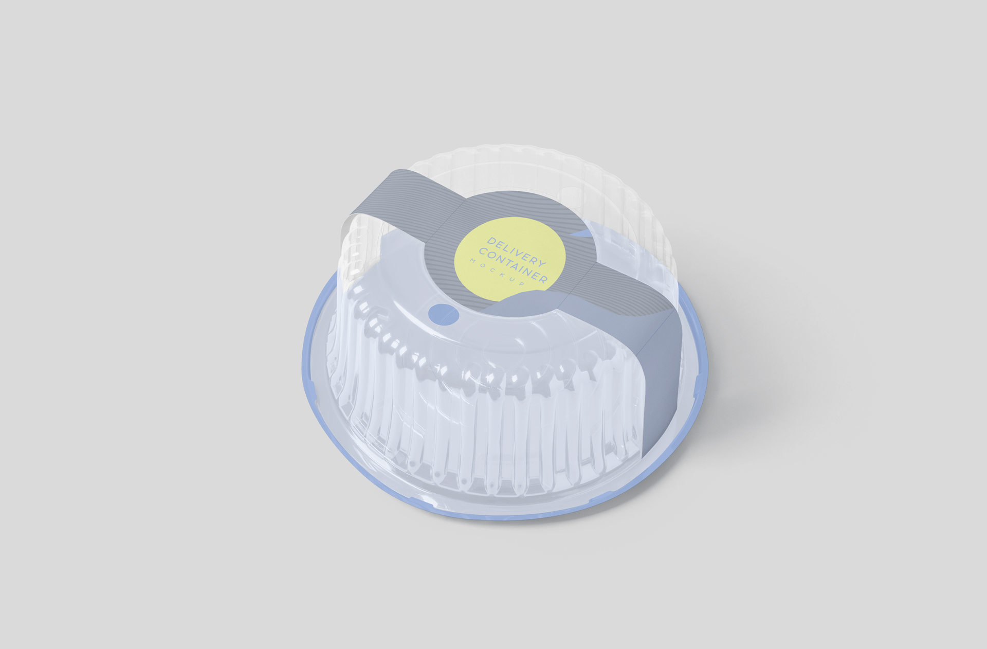 Round Plastic Food Delivery Container Mockup – PSD