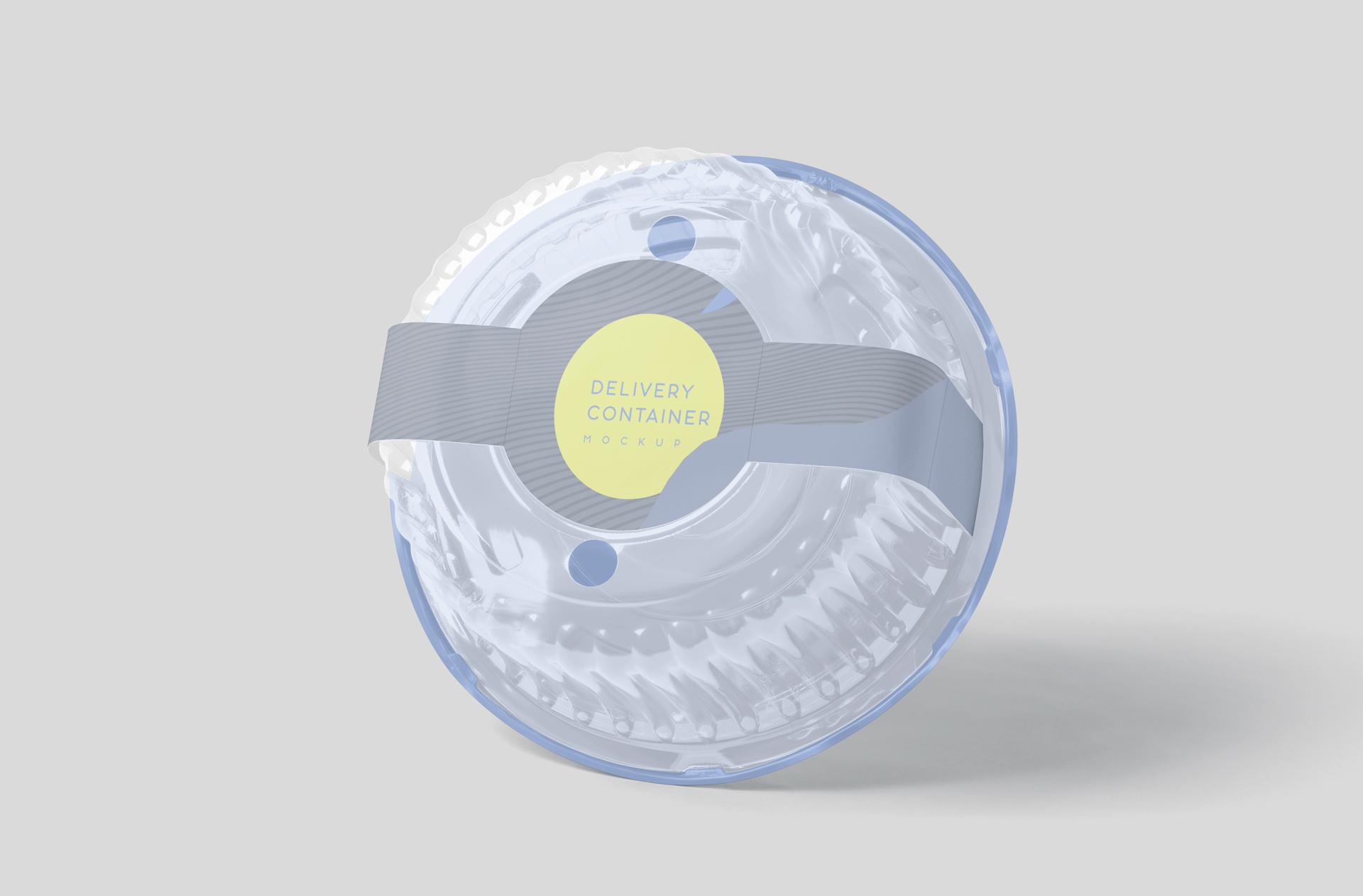Disposable Round Plastic Cake Box Mockup – Eco-Friendly