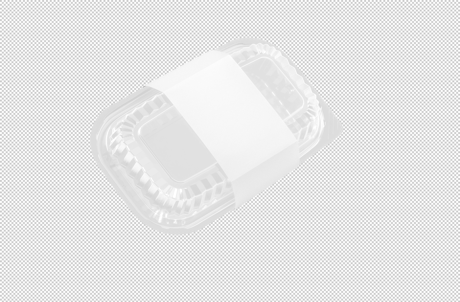black plastic food container