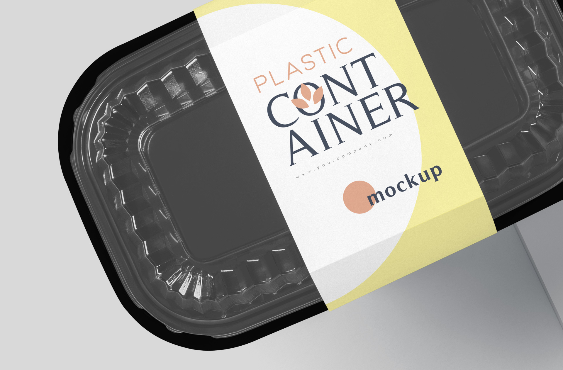 black plastic food tray