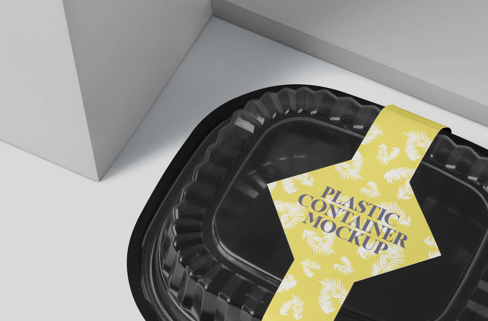 black plastic container