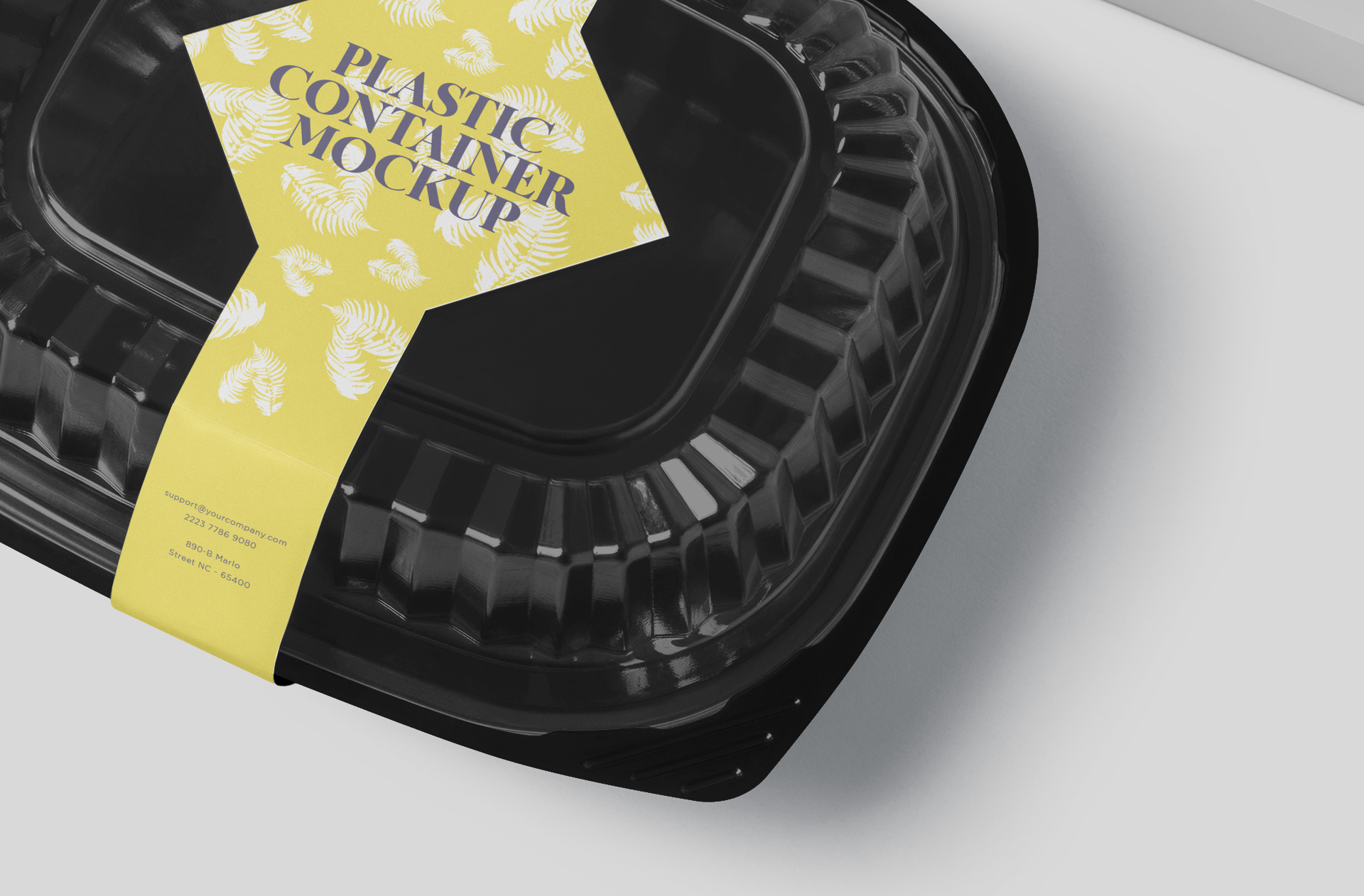 black plastic container