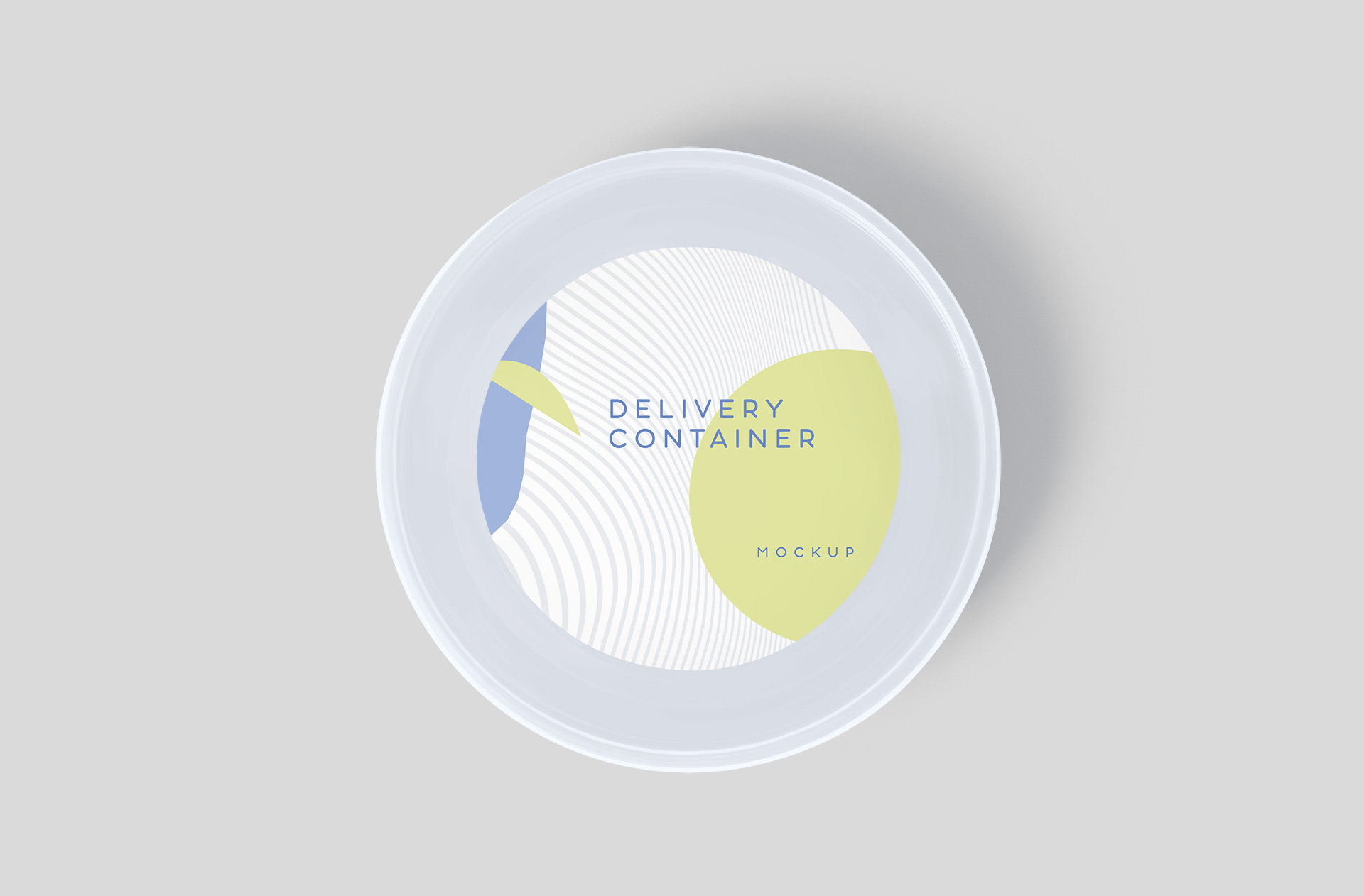 Round Plastic Delivery Container Mockup