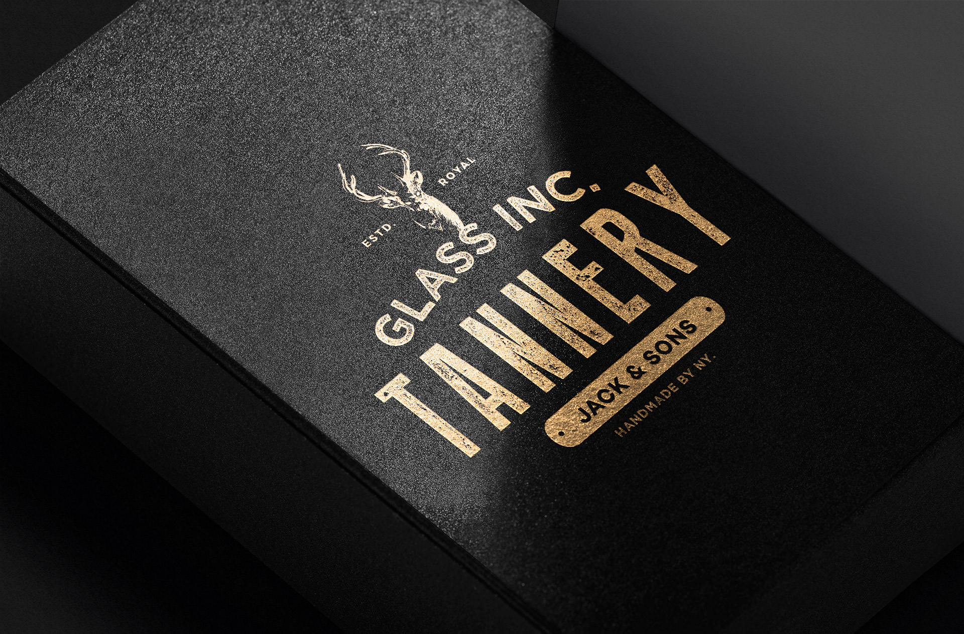 Luxury Gold Foil Logo Mock-Up on Packaging