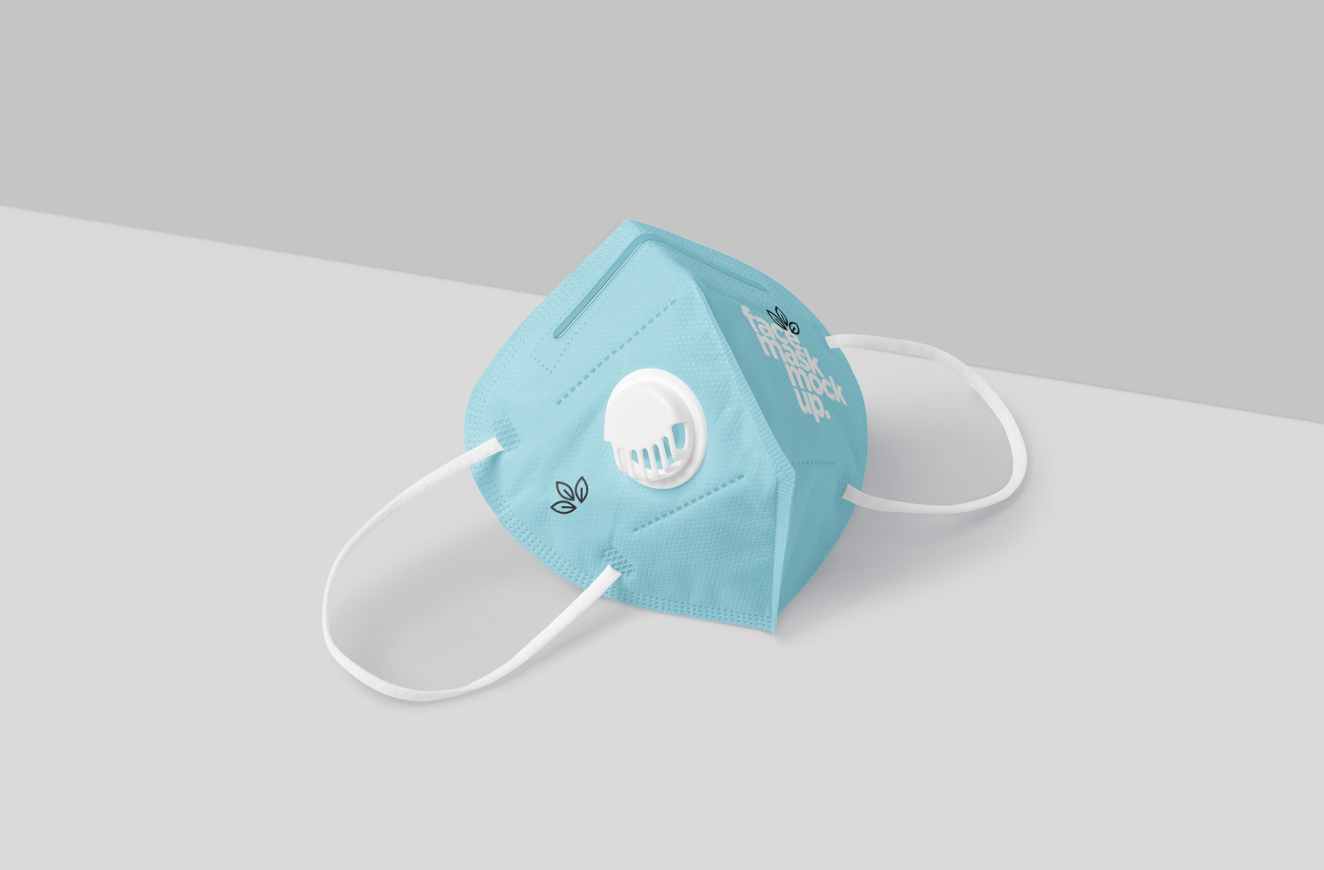 KN95 Face Mask Mock-up with Air Valve