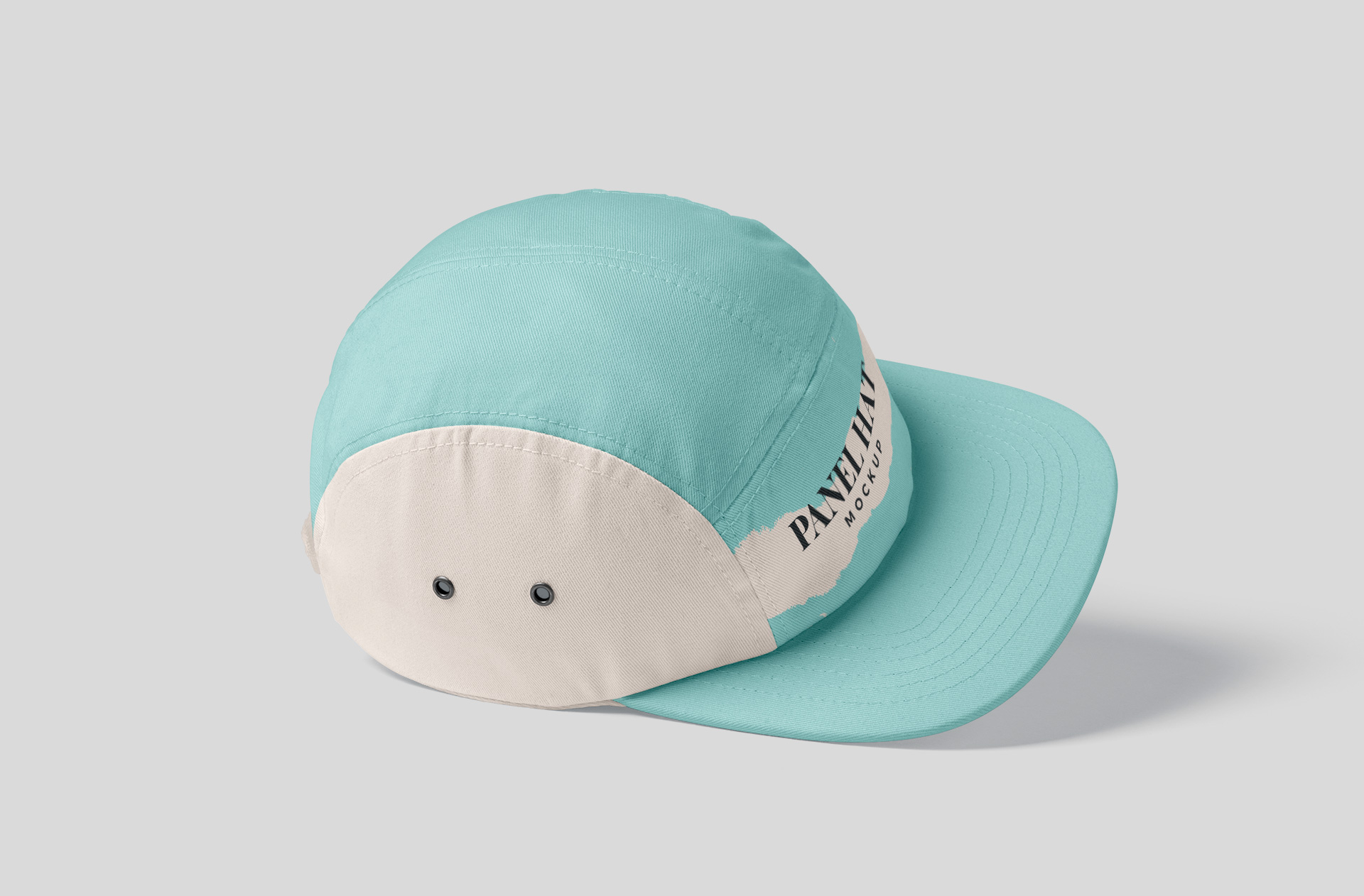 Panel Hat Mockup Side View
