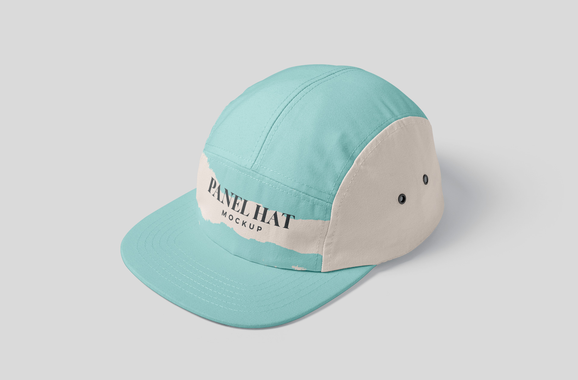 Panel Hat Mockup Front View