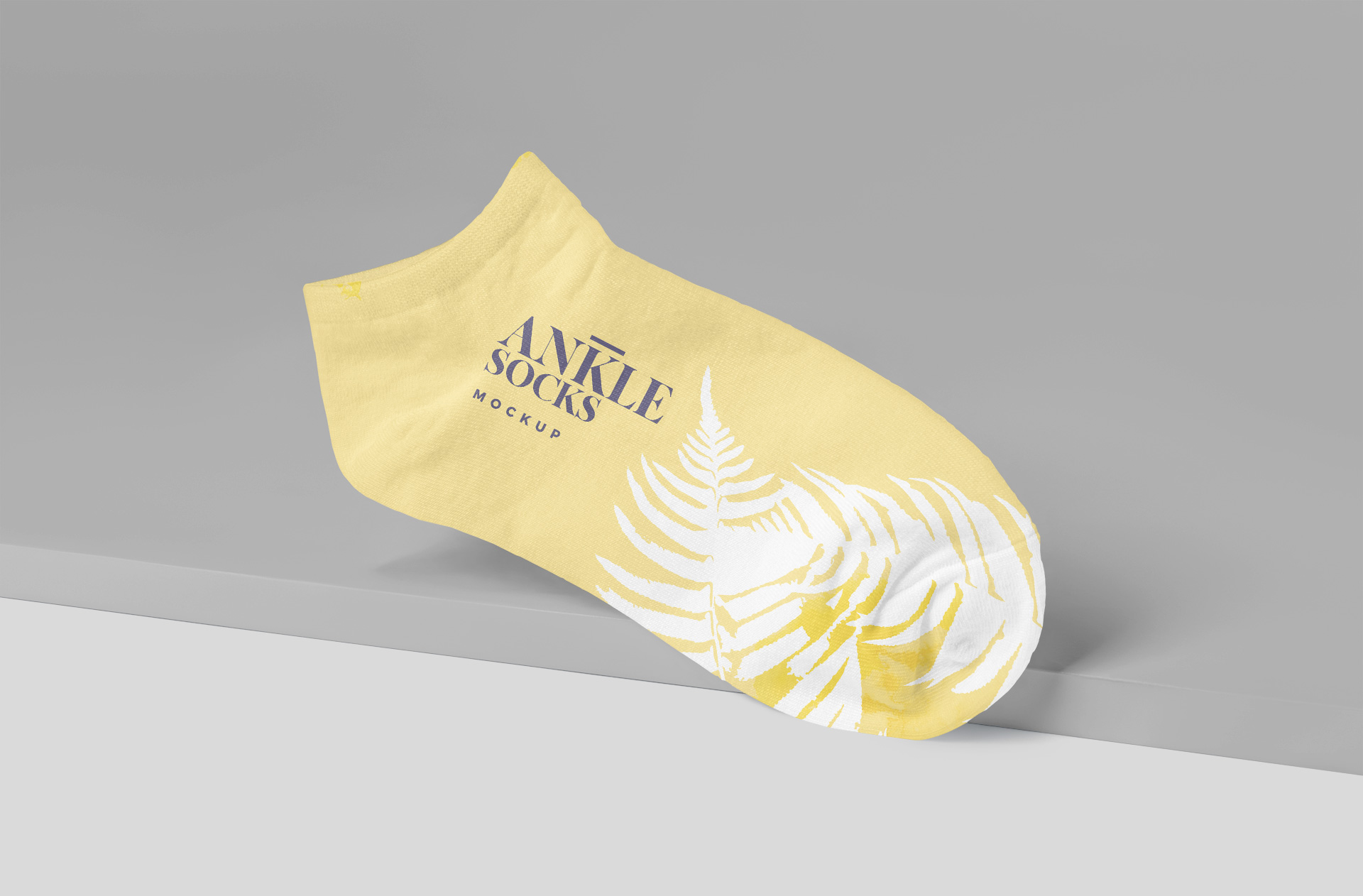 Ankle Socks Mockup Single Sock Display