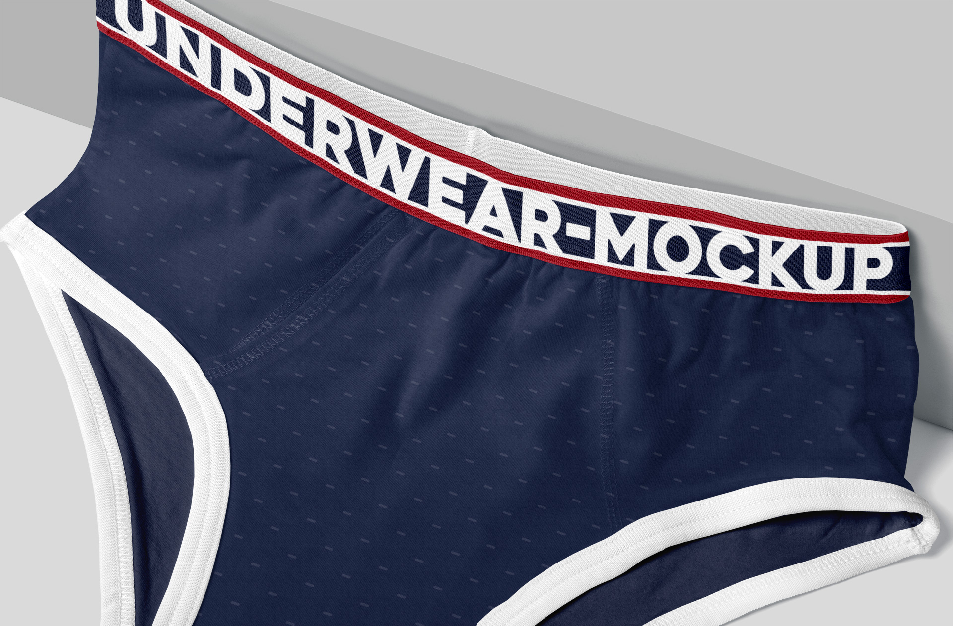 Underwear Mockup Close-Up Waistband Detail