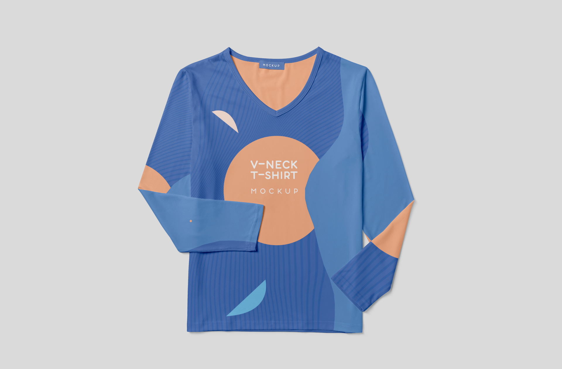V-Neck T-Shirt Mockup Front View