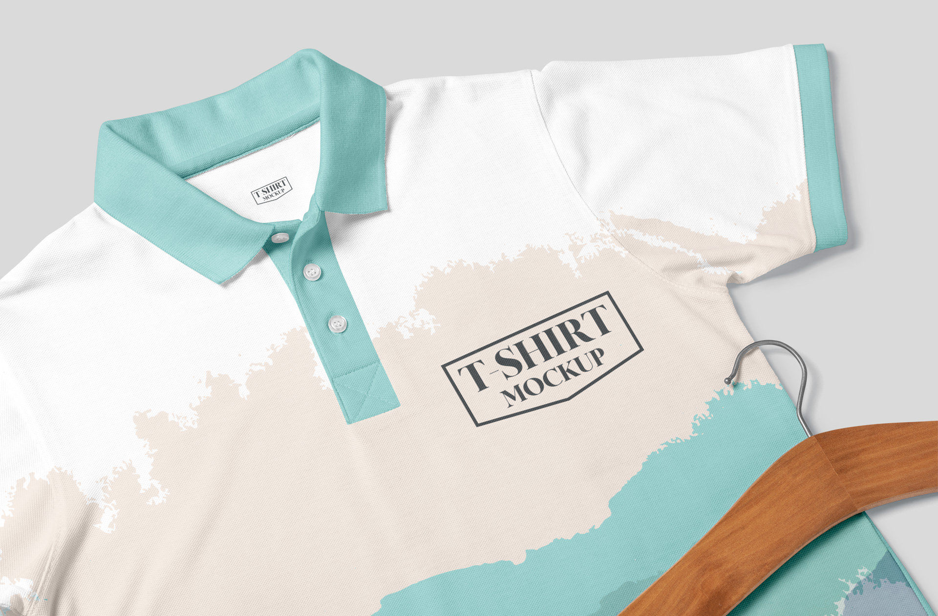 Polo T-Shirt Mockup Front View