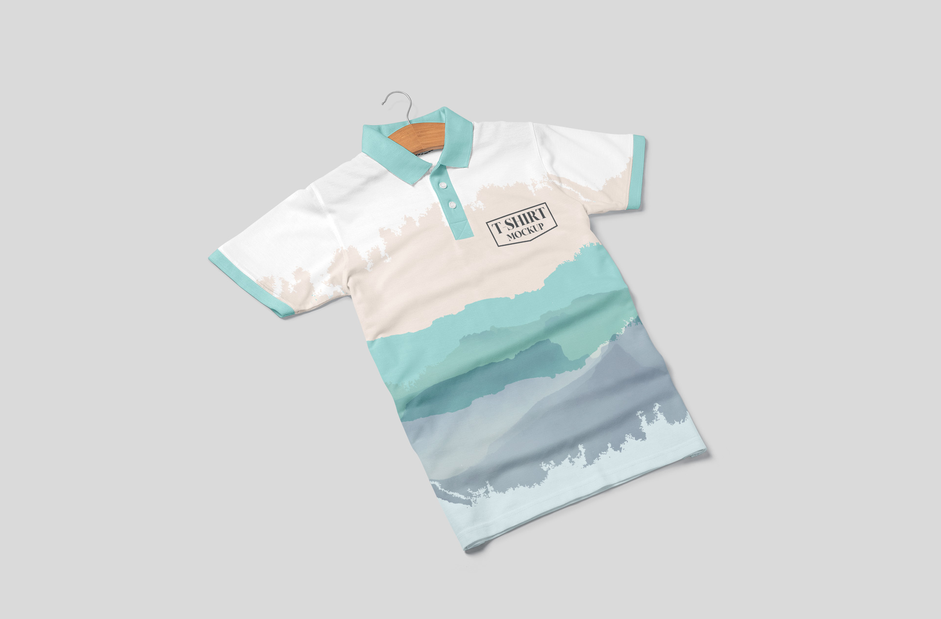 Polo T-Shirt Mockup Full Display
