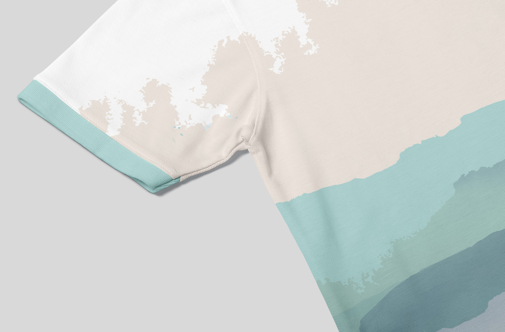back view polo shirt mock-up