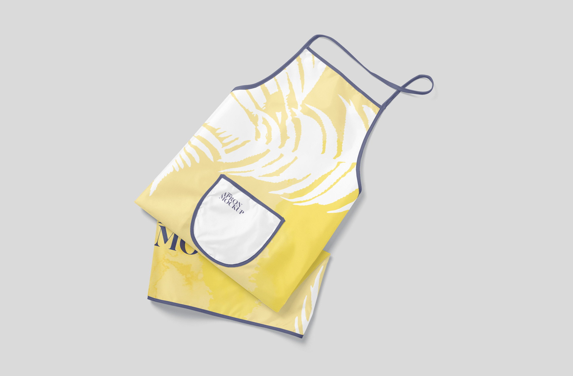 Stylish Pocket Apron Mock-up – Close-Up Fabric
