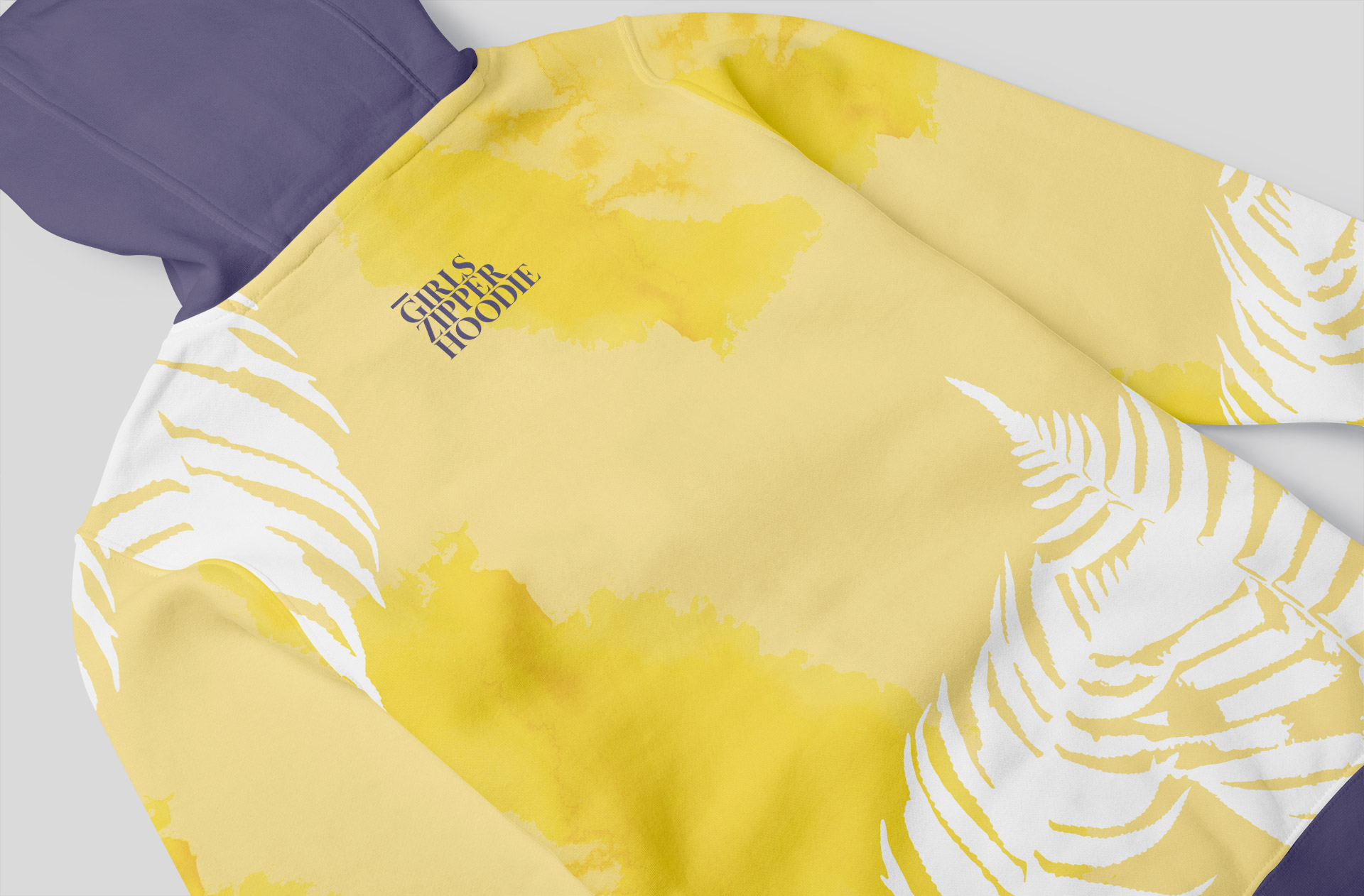 Girls’ Hoodie Mockup – Close-Up Fabric & Design
