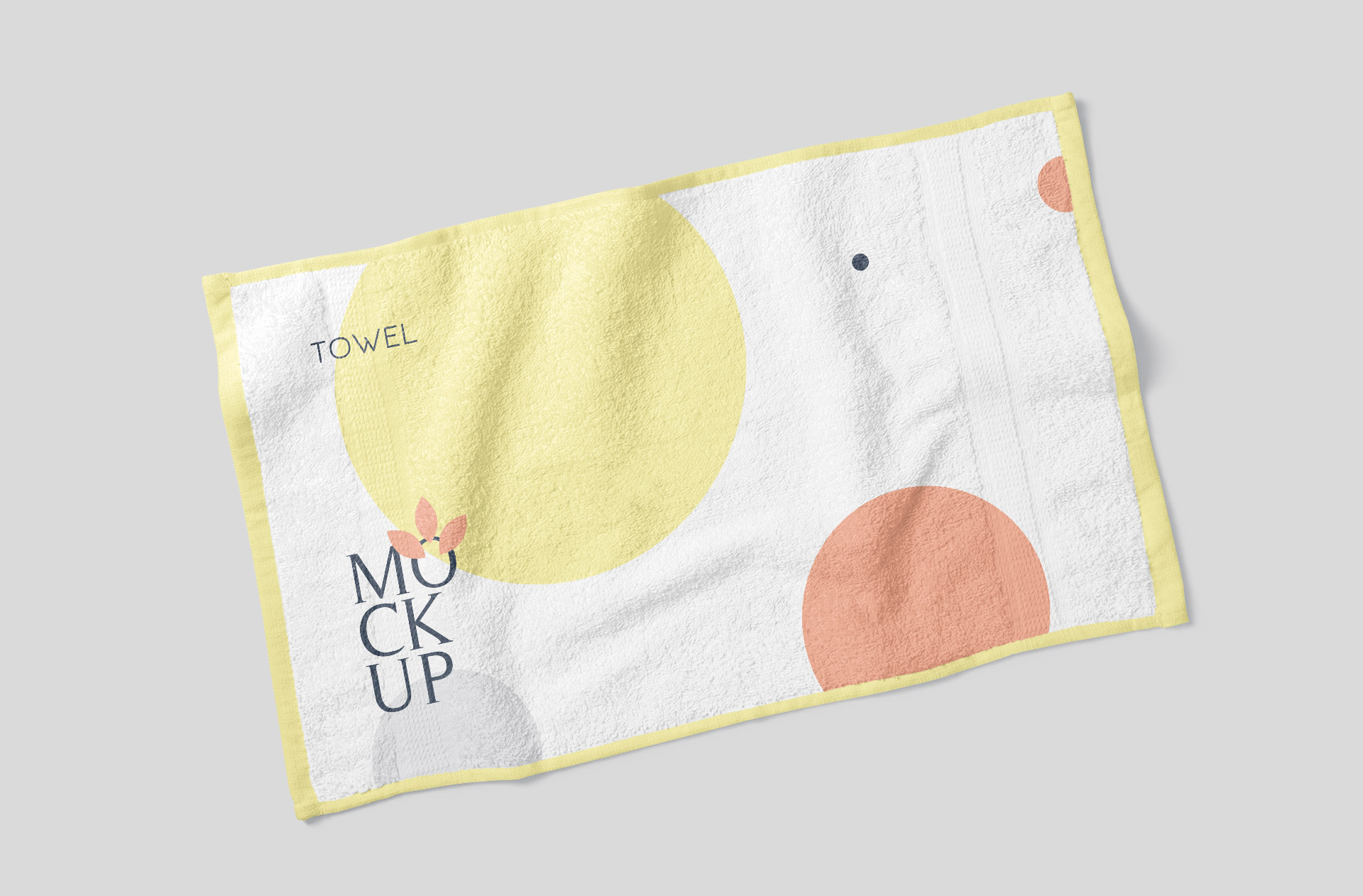 Realistic Towel Mockup with Soft Fabric Texture
