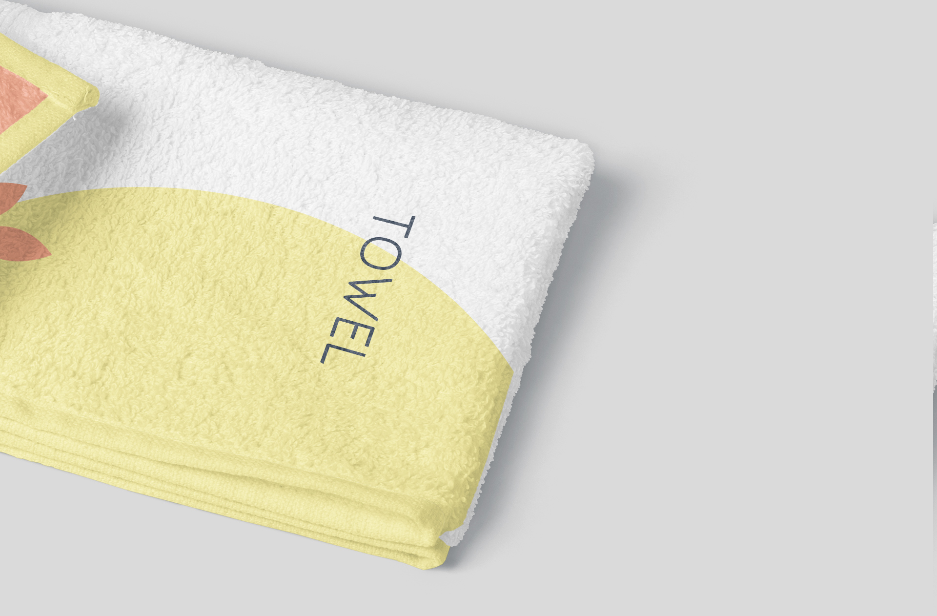 custom printed towel mock-up