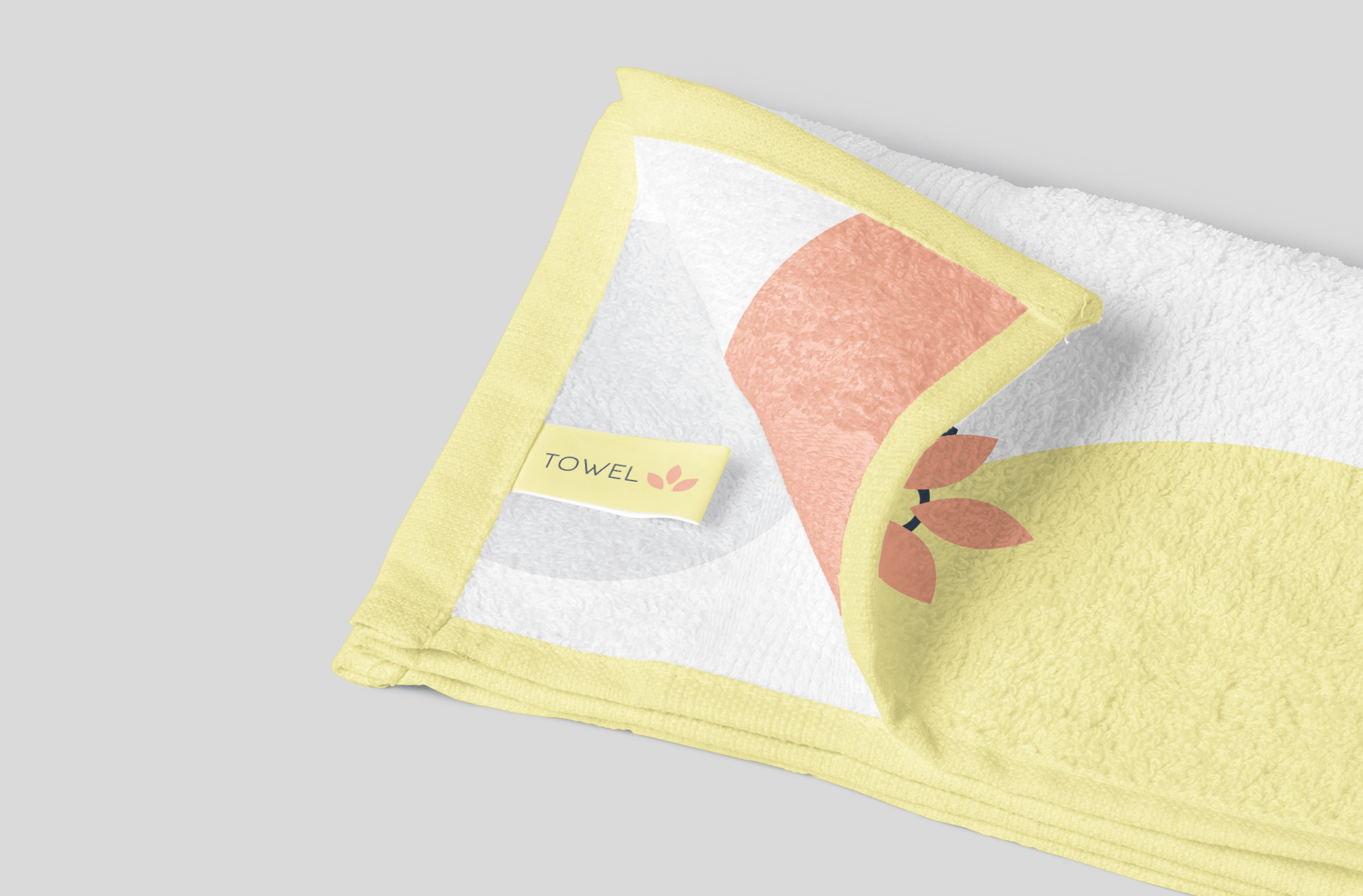 custom printed towel mock-up