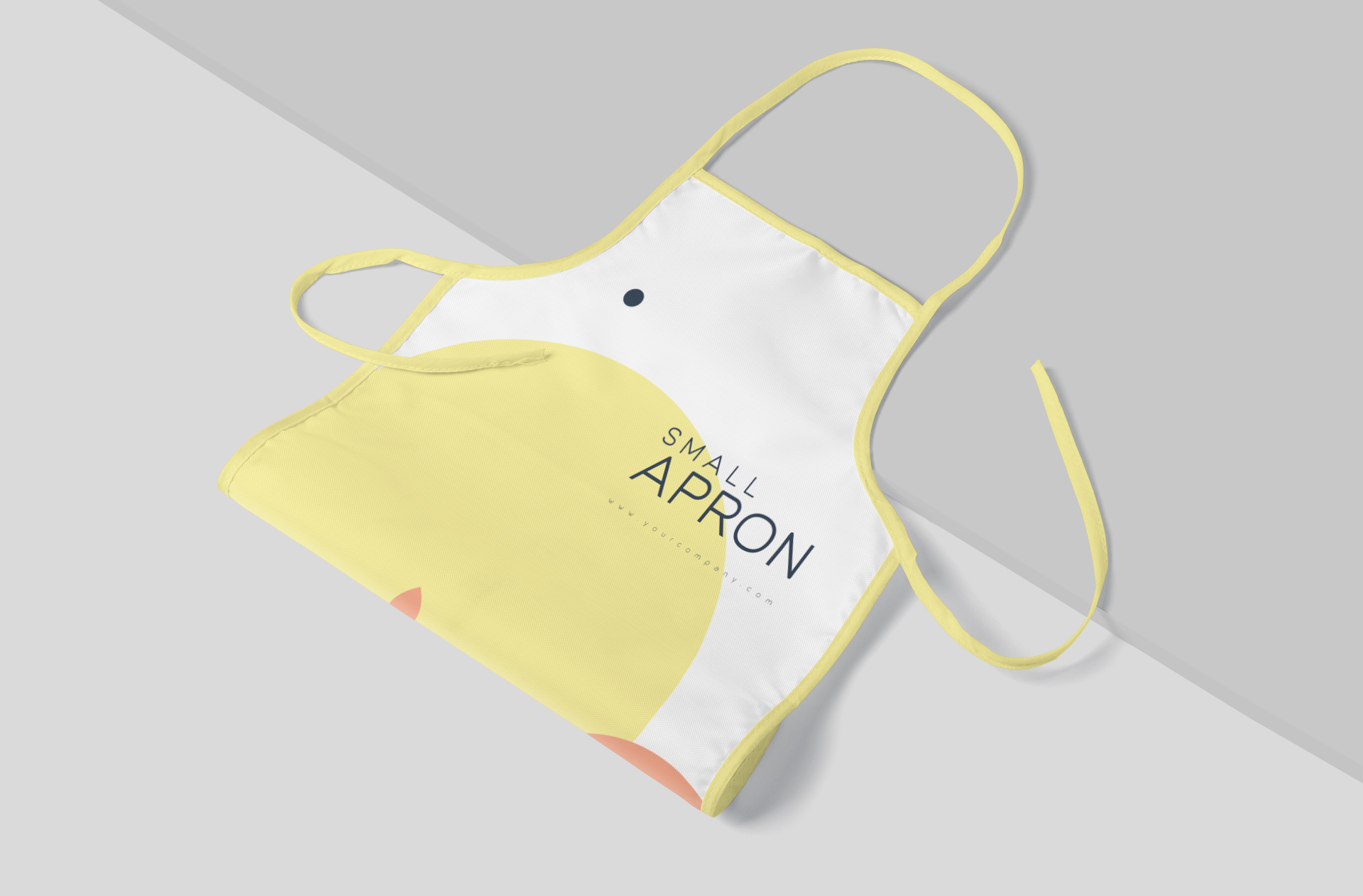 Front View Small Apron Mock-up for Kitchen Apparel
