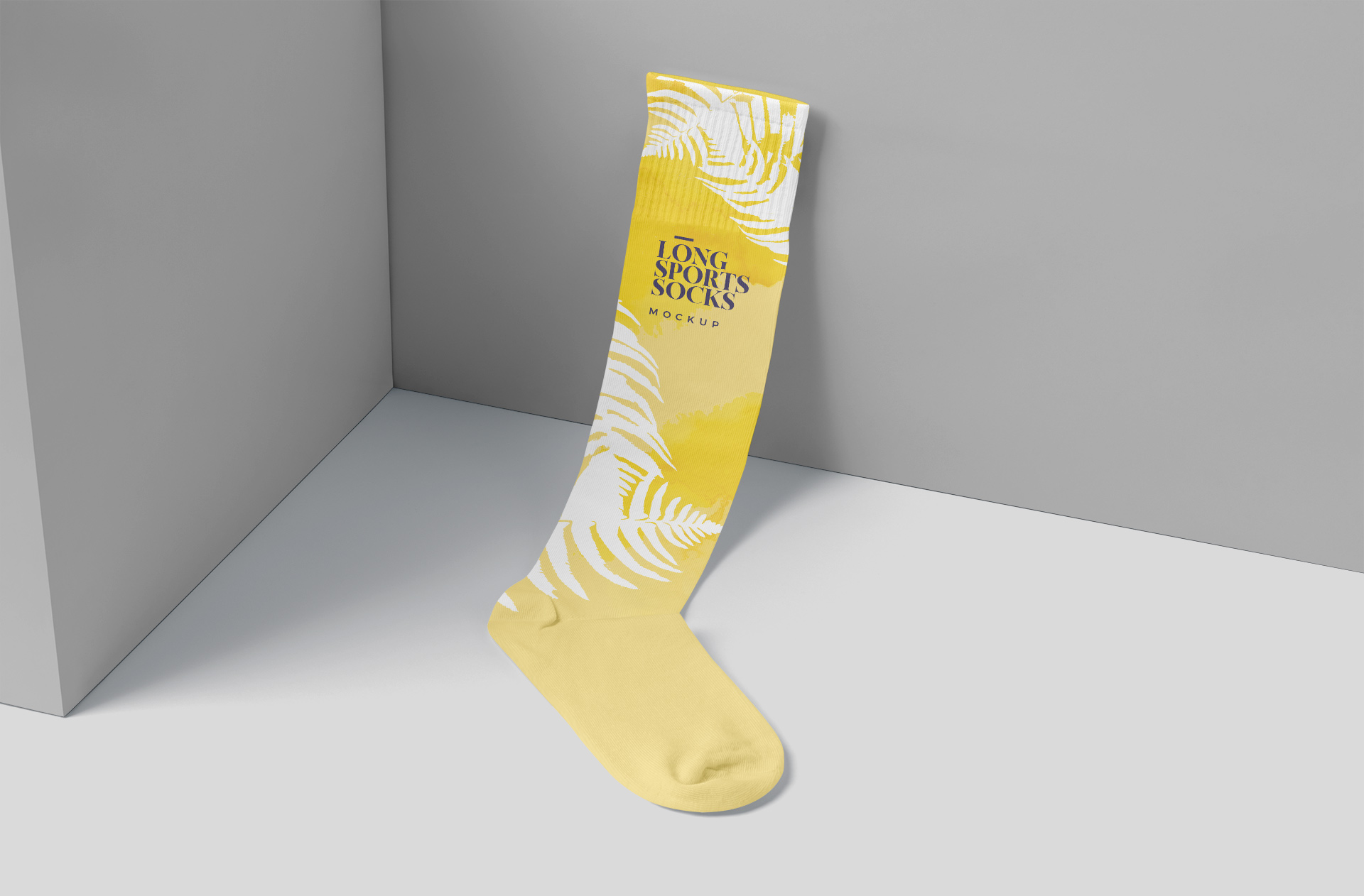 Vertical Long Sports Socks Mockup for Custom Branding