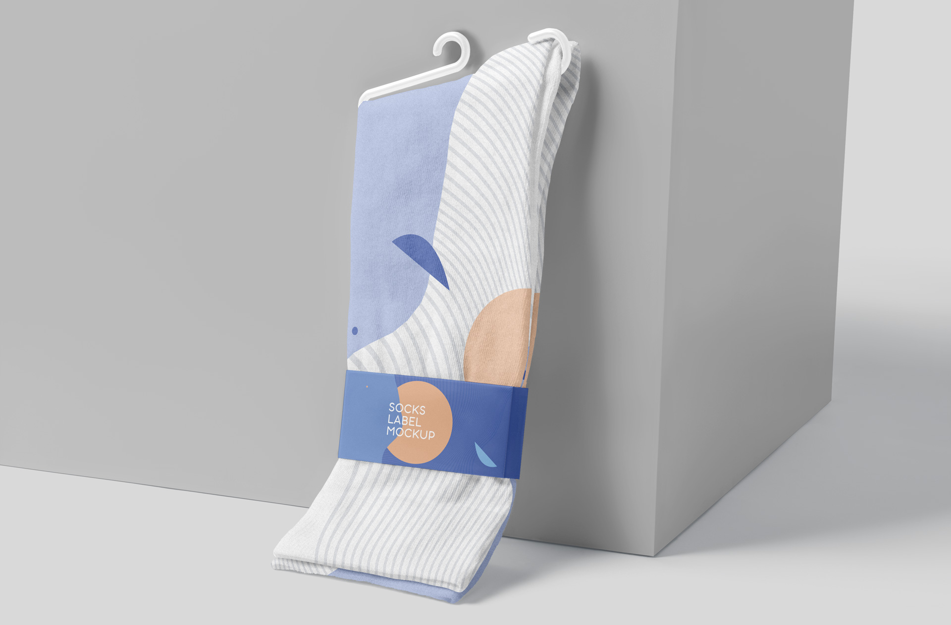 Elegant Socks Wrap Label Mockup