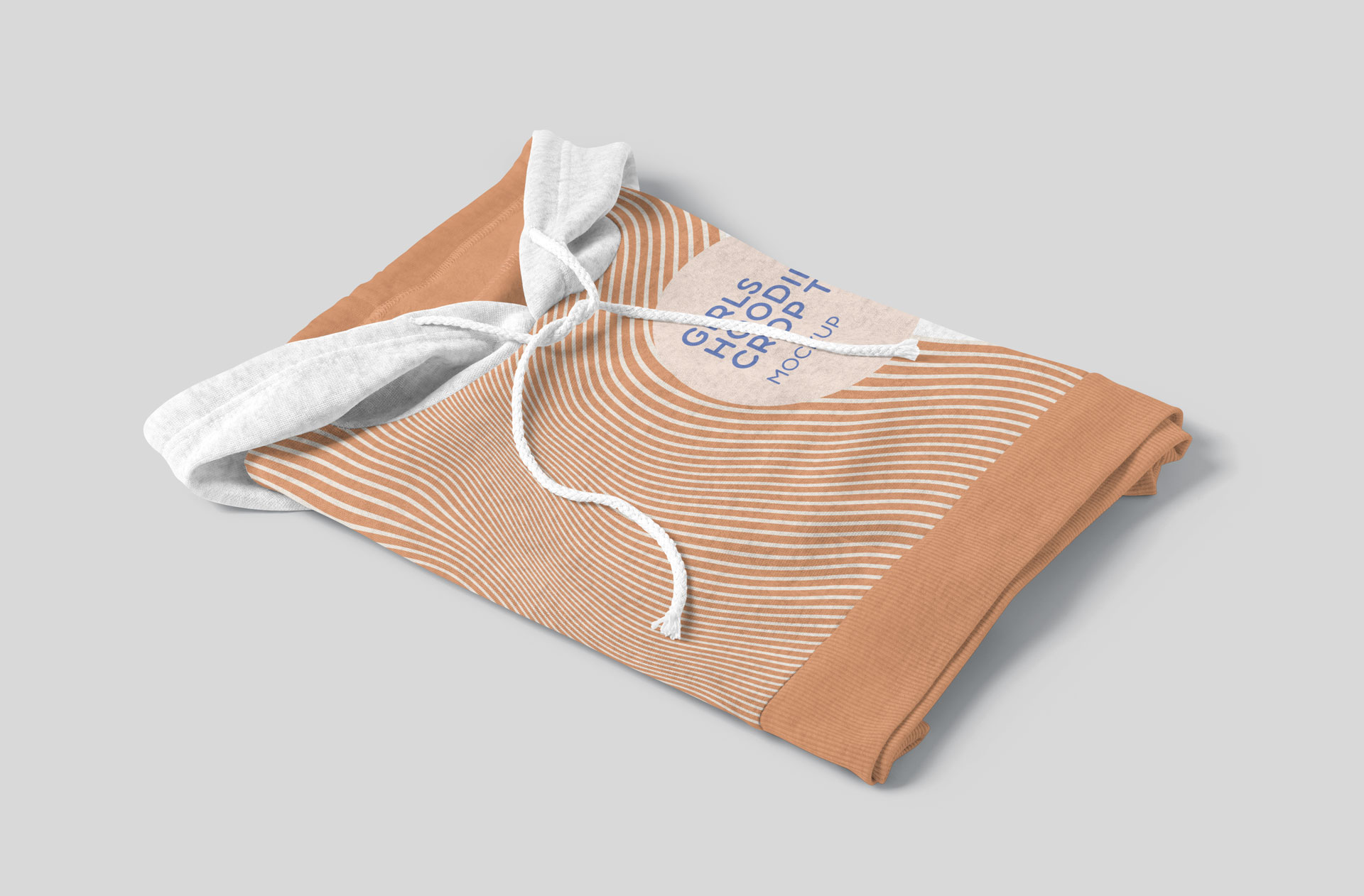 Professional Folded Crop Hoodie Mockup